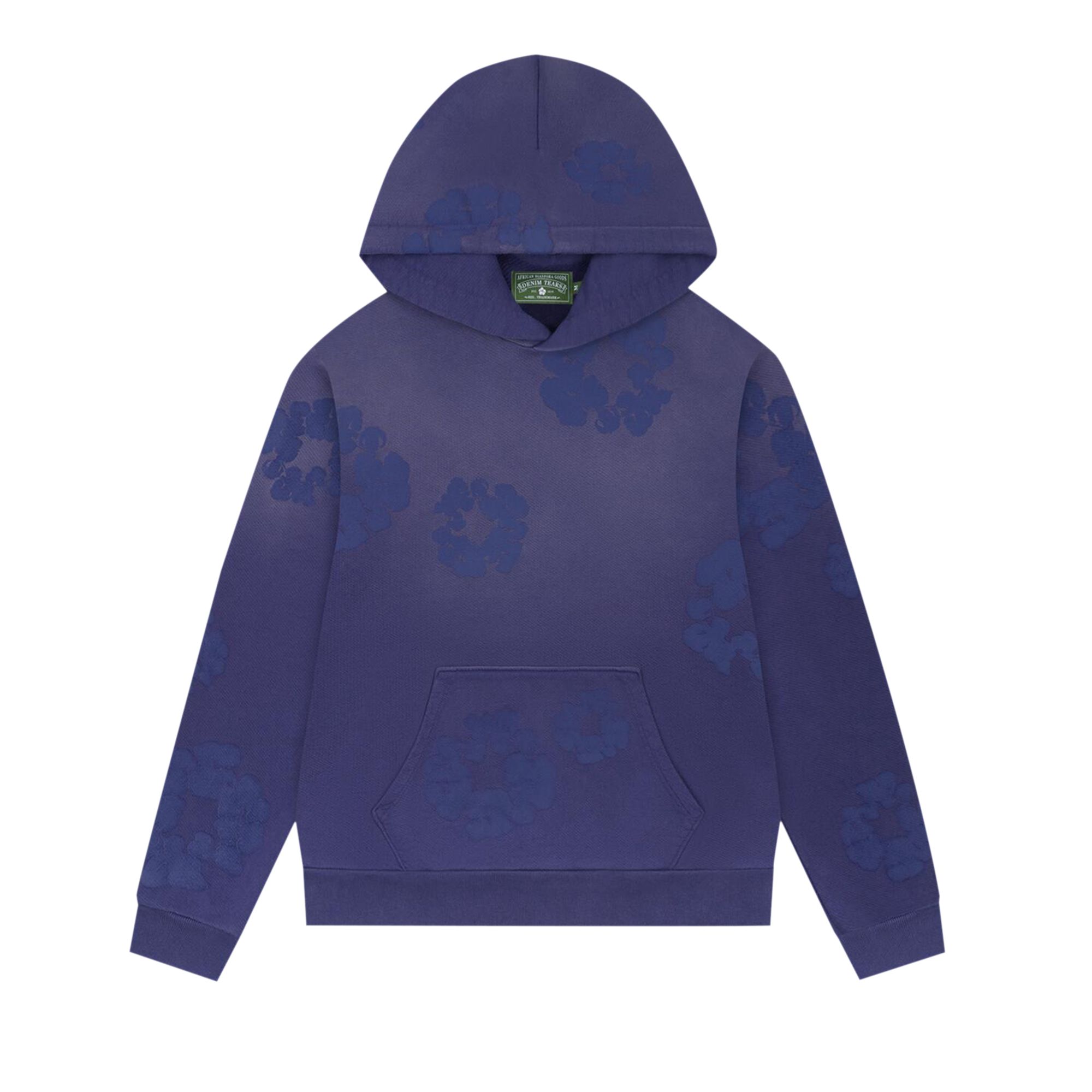 Pre-owned Denim Tears Mono Cotton Wreath Hoodie 'washed Blue' | Men's Size L