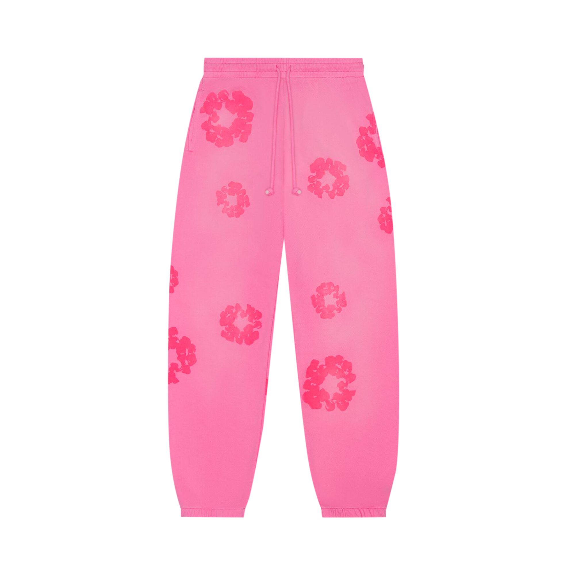 Pre-owned Denim Tears Mono Cotton Wreath Sweatpants 'pink' | Men's Size M