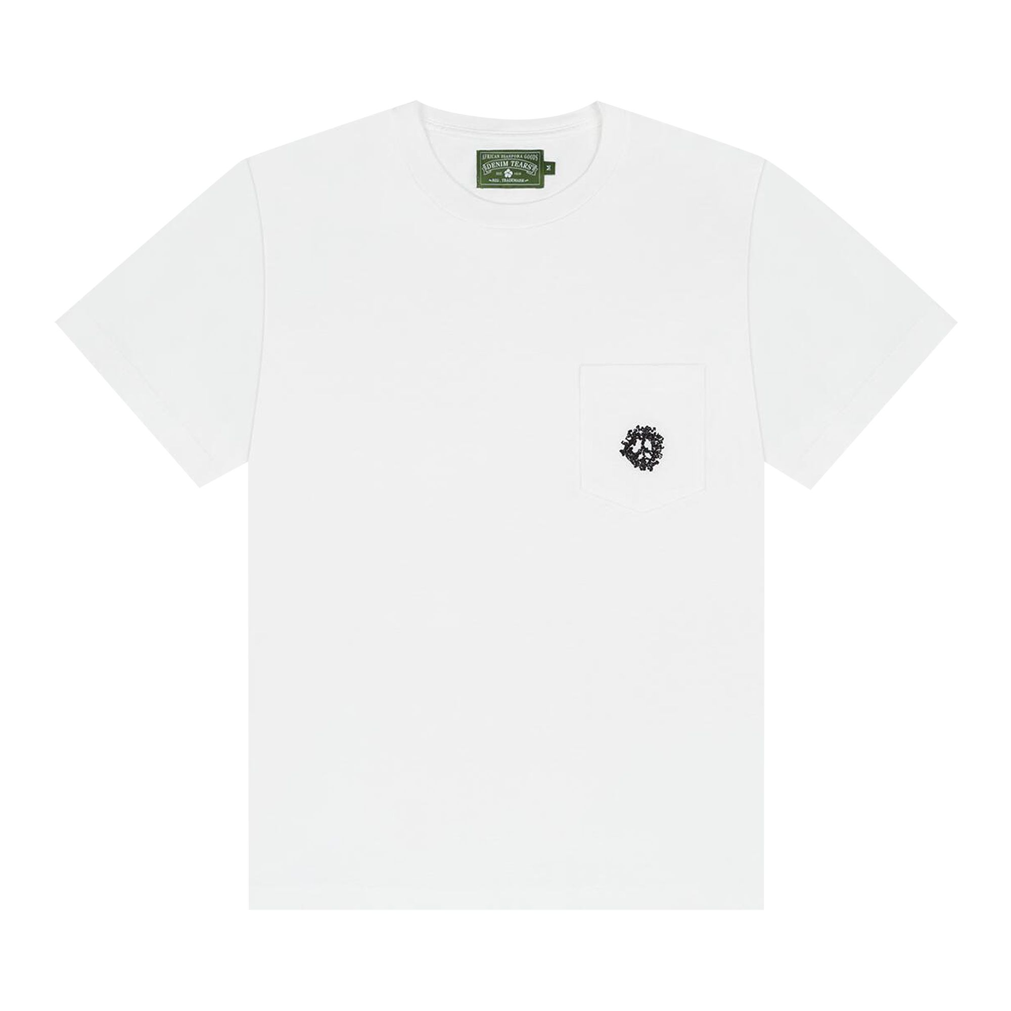 Pre-owned Denim Tears Peace Wreath Pocket Tee 'white' | Men's Size S