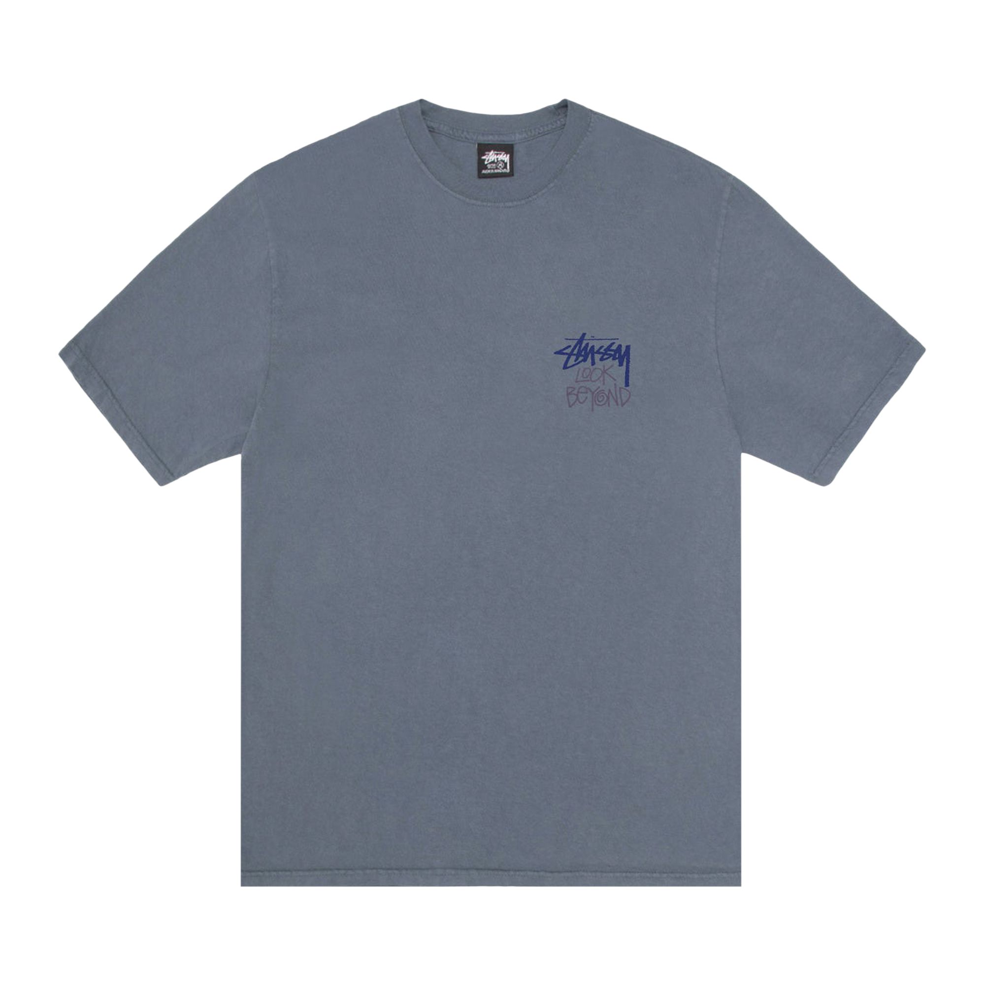 Pre-owned Stussy Look Beyond Tee Pigment Dyed 'navy' | Blue | Men's Size M