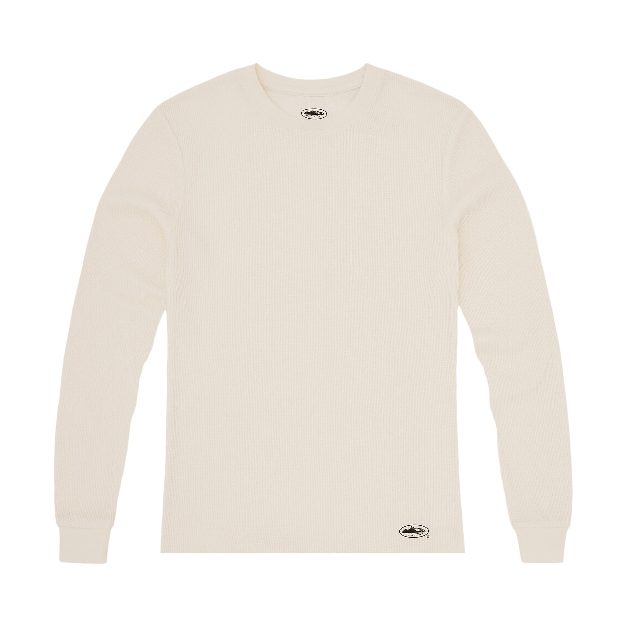 Pre-owned Corteiz Guerillaz Thermal Long-sleeve Tee 'cream' | Men's Size M In White