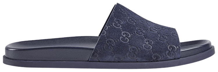 Buy Gucci Slide Sandal 'Engraved GG Monogram - Navy