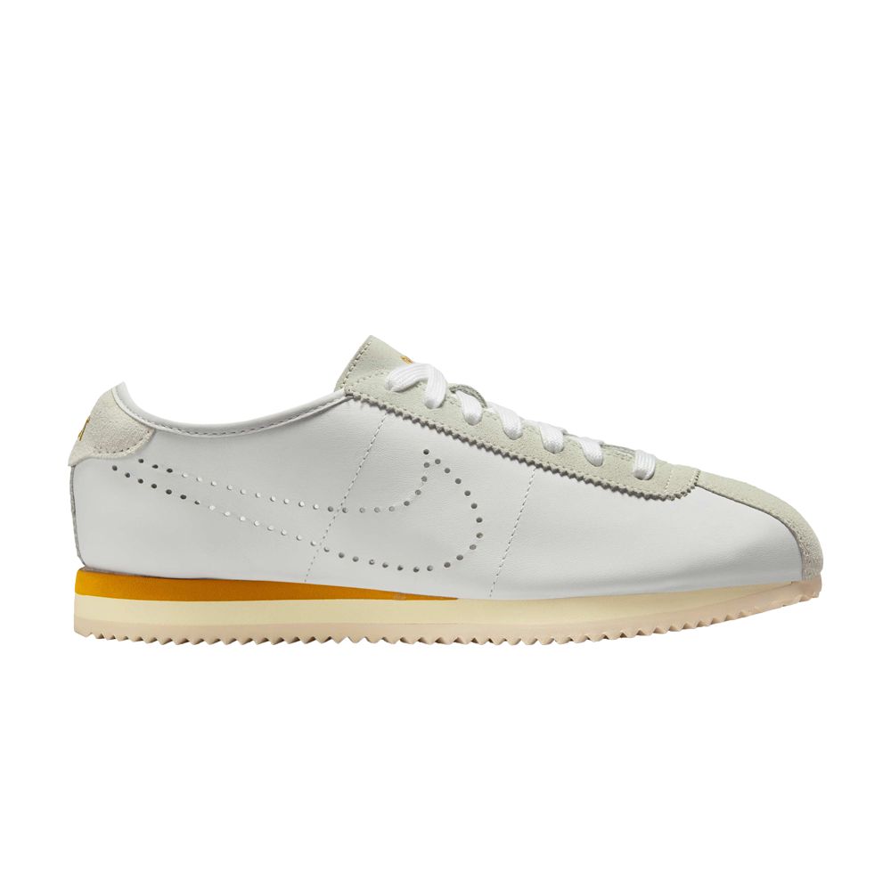 Pre-owned Nike Wmns Cortez Leather 'white Bronze Perforated Swoosh' | Women's Size 11.5