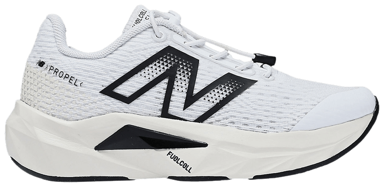New Balance FuelCell Propel v5 Bungee Lace Little Kid Wide White Black