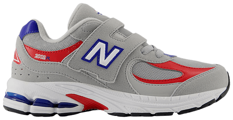 New Balance 2002R Hook  Loop Little Kid Wide Raincloud True Red