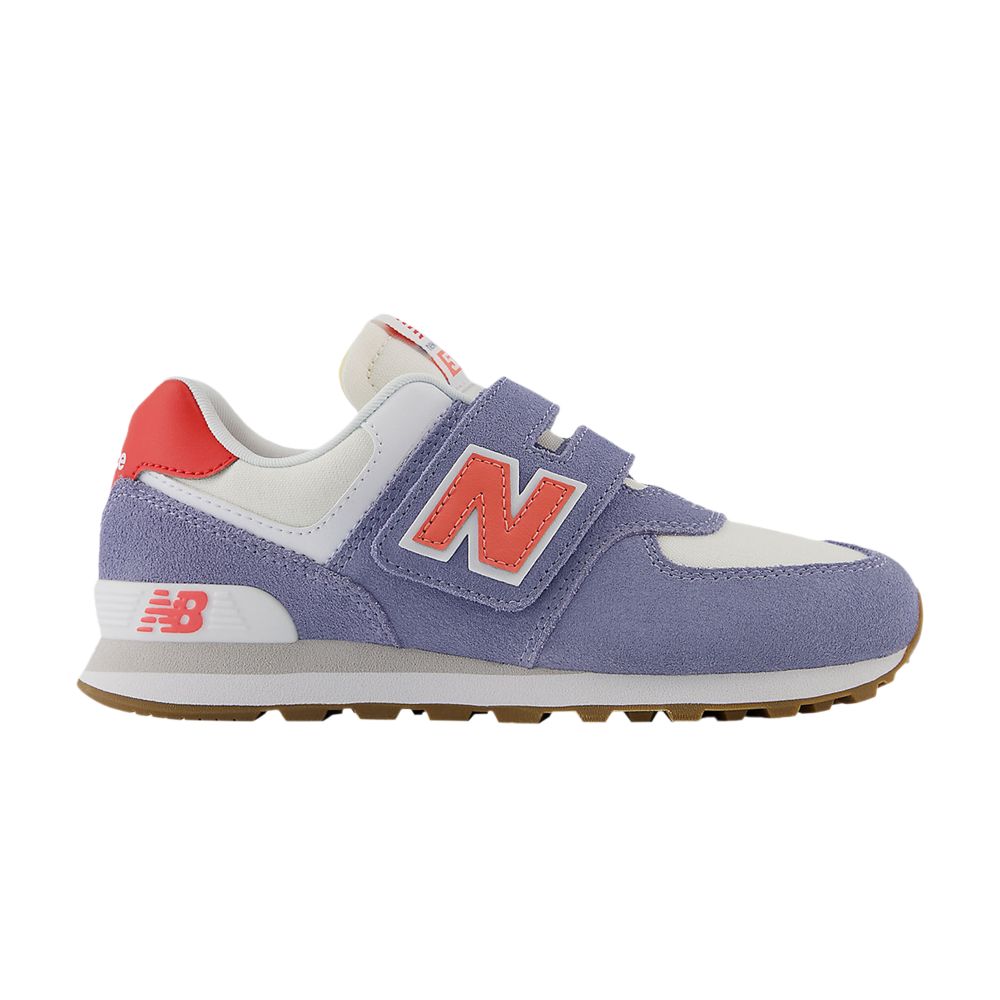 New Balance 574 Hook & Loop Little Kid Wide 'Dusk Shower Drifting Red' | Purple | Kid's Size 13 - PV574CBK-W