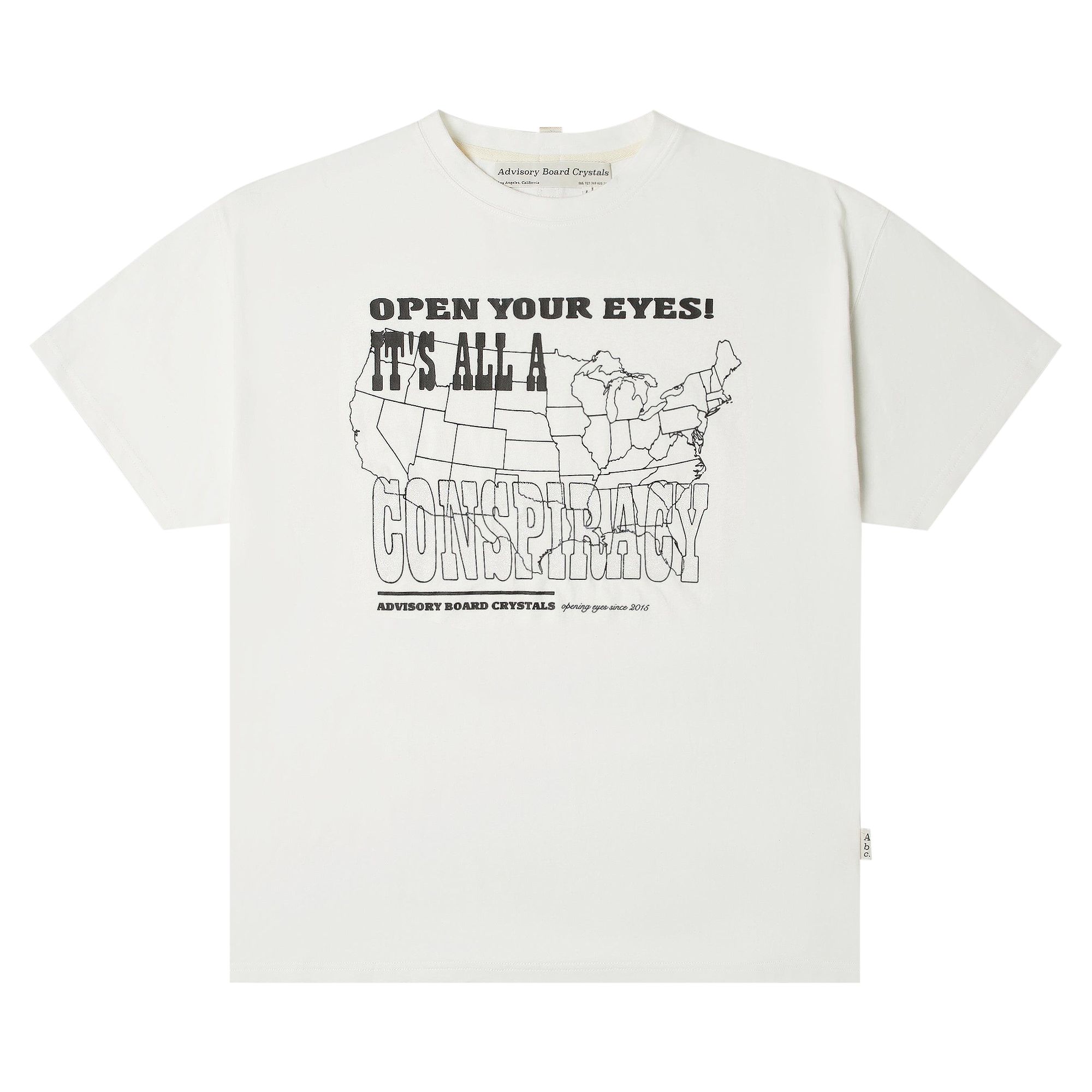 Pre-owned Advisory Board Crystals Conspiracy T-shirt 'white' | Men's Size M