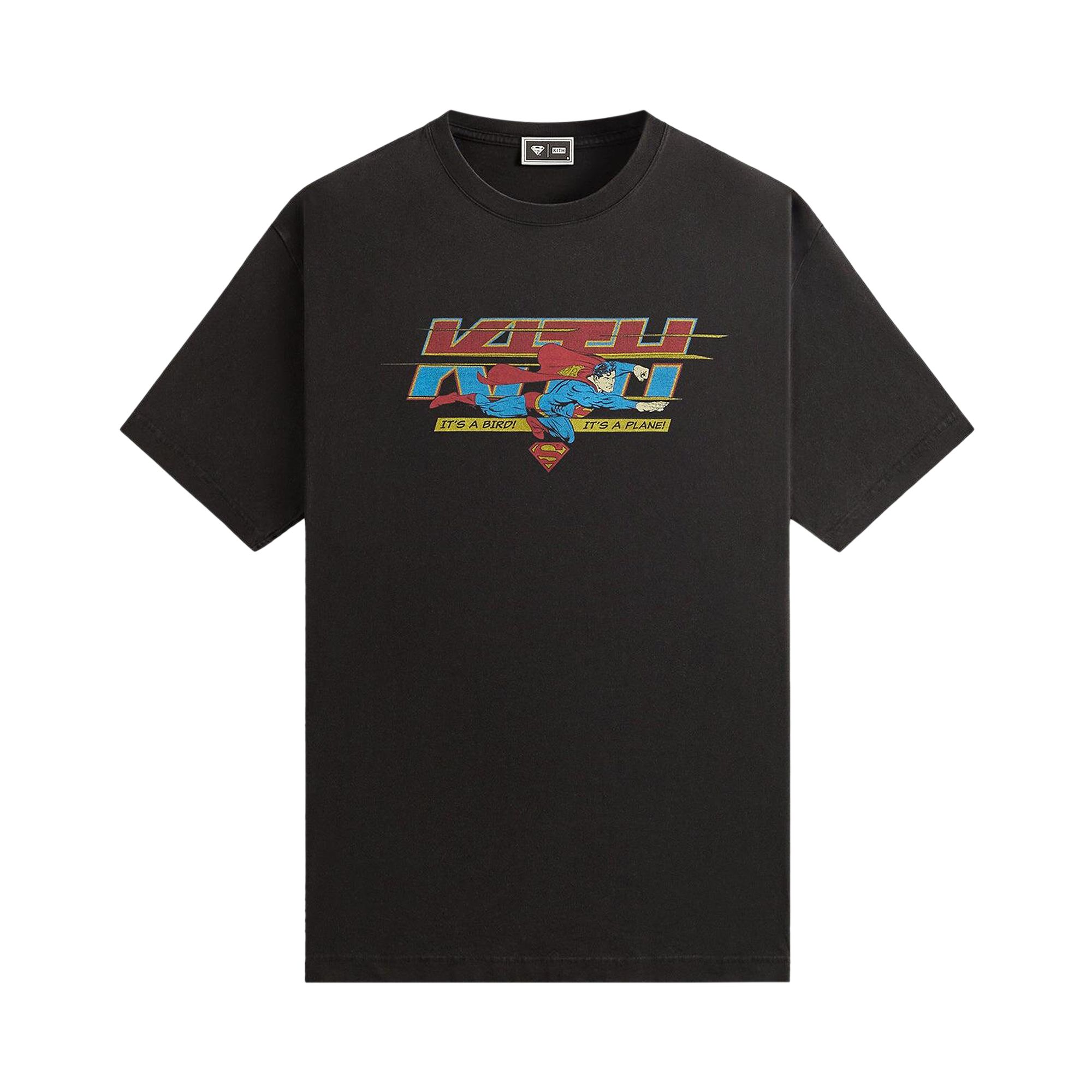 Pre-owned Kith X Superman It's A Bird Vintage Tee 'black' | Men's Size M