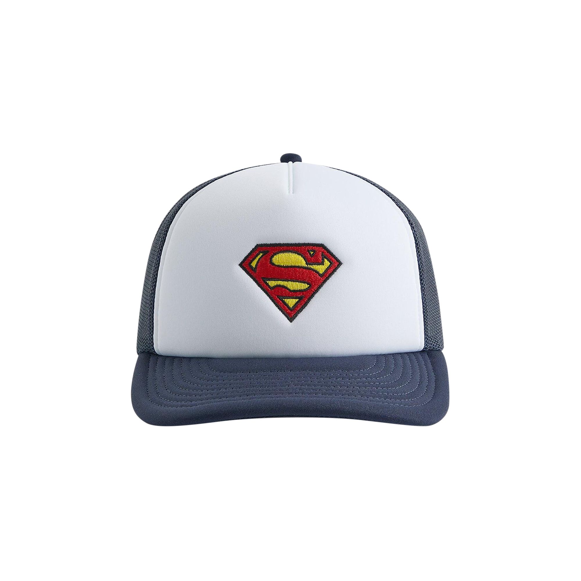 Pre-owned Kith X Superman Nolan Trucker Hat 'nocturnal' | Blue | Men's Size Onesize