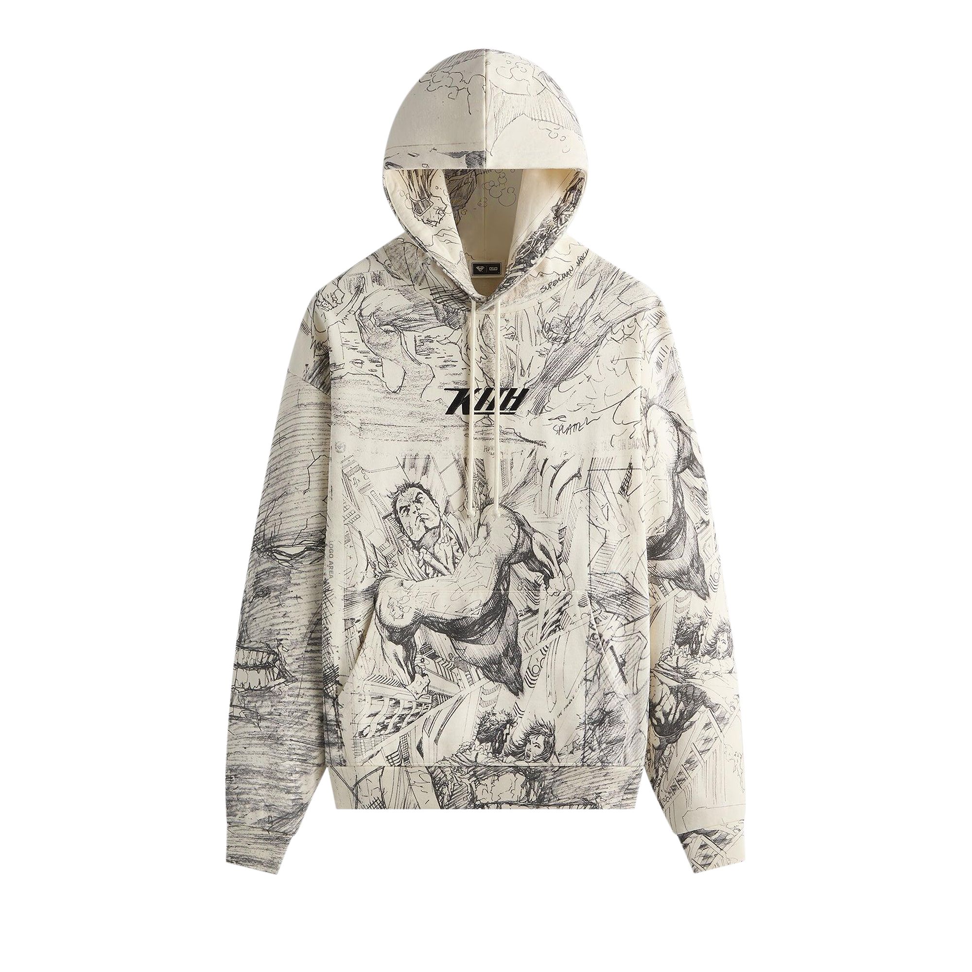 Pre-owned Kith X Superman Sketch Nelson Hoodie 'sandrift' | Tan | Men's Size L