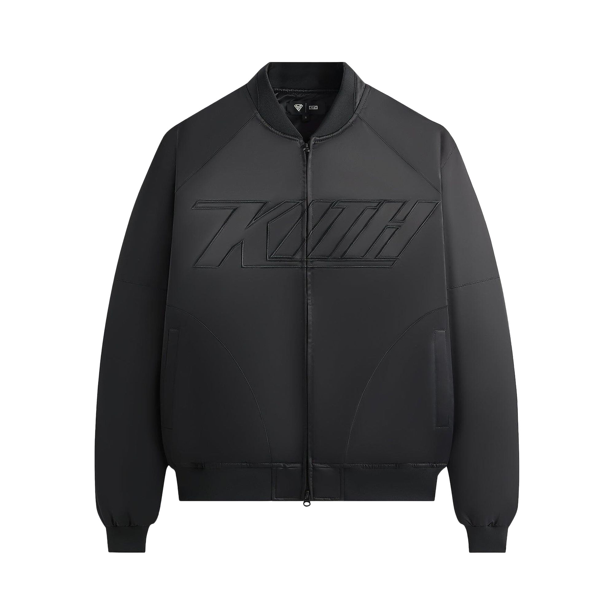 Pre-owned Kith X Superman Satin Bomber Jacket 'black' | Men's Size M