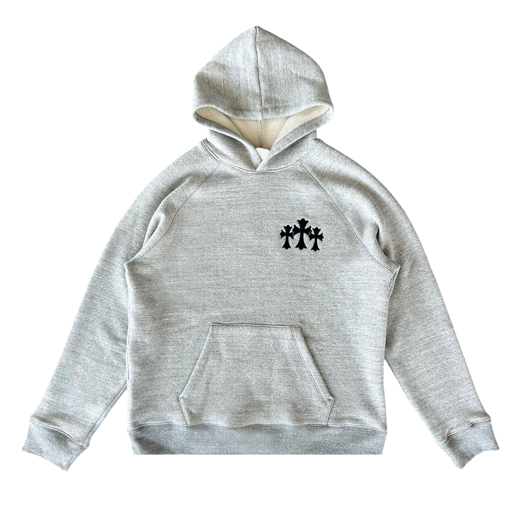Pre-owned Chrome Hearts Triple Cross Hoodie 'grey' | Men's Size M