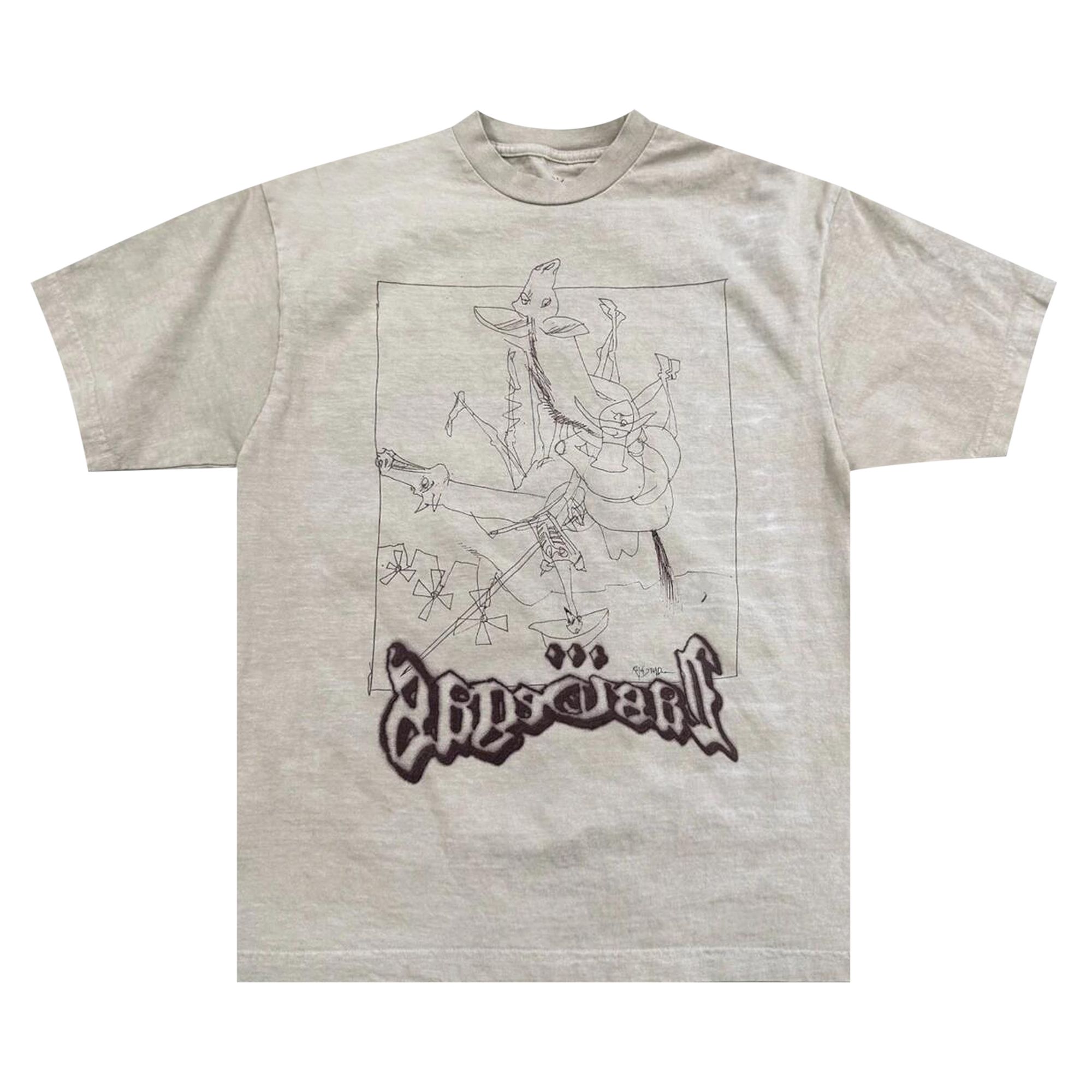 Pre-owned Cactus Jack By Travis Scott X Ralph Seadman Sketch Tee 'grey' | Men's Size S In Gray