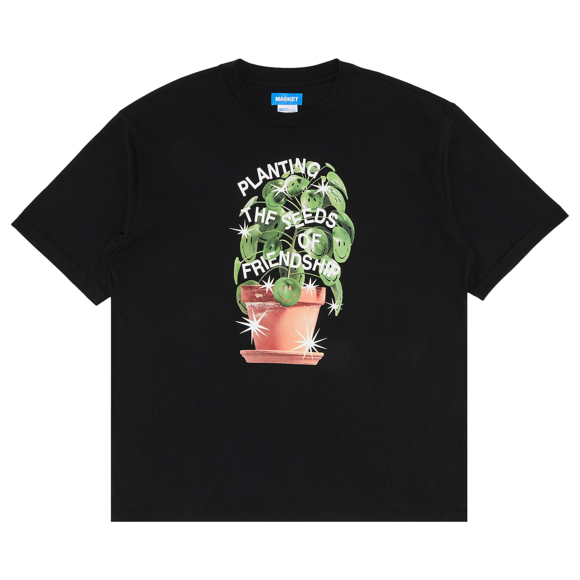 Pre-owned Market Smiley Seeds Of Friendship T-shirt 'black' | Men's Size Xl