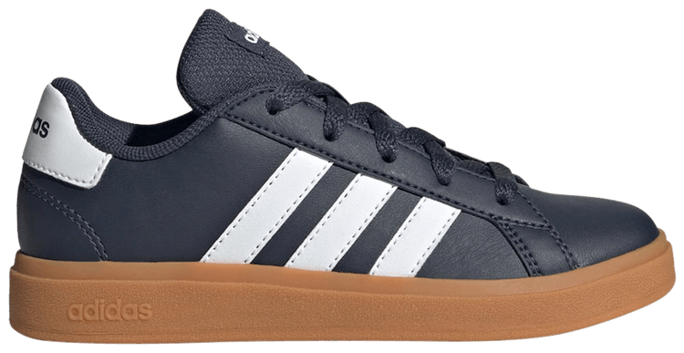 adidas Grand Court Lace Up K Shadow Navy White Gum