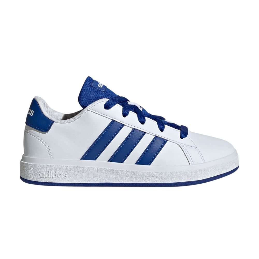 adidas Grand Court Lace-Up K 'White Royal Blue' | Kid's Size 4.5 - JQ8008