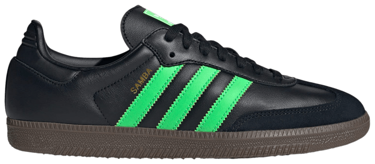 Adidas Samba OG Black Screaming Green Gum