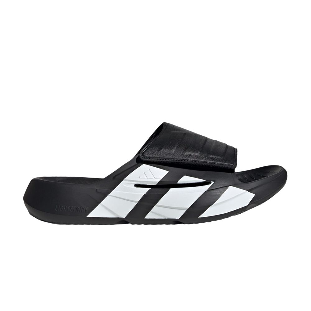 Pre-owned Adidas Originals Adidas Lightblaze Slide 'black White' | Men's Size 12