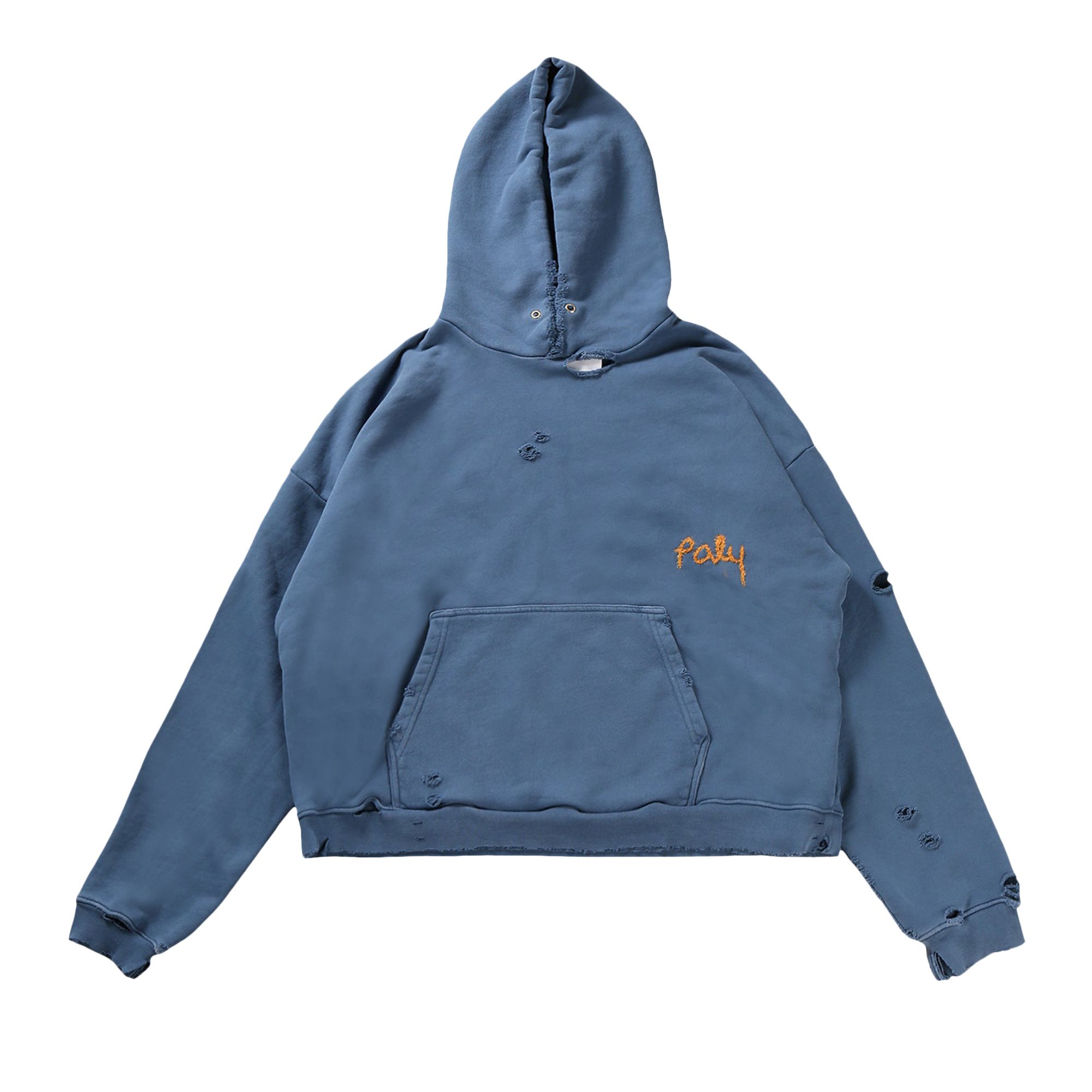 Pre-owned Paly Hollywood Blank Hooded Sweatshirt 'navy' | Blue | Men's Size Xs/s