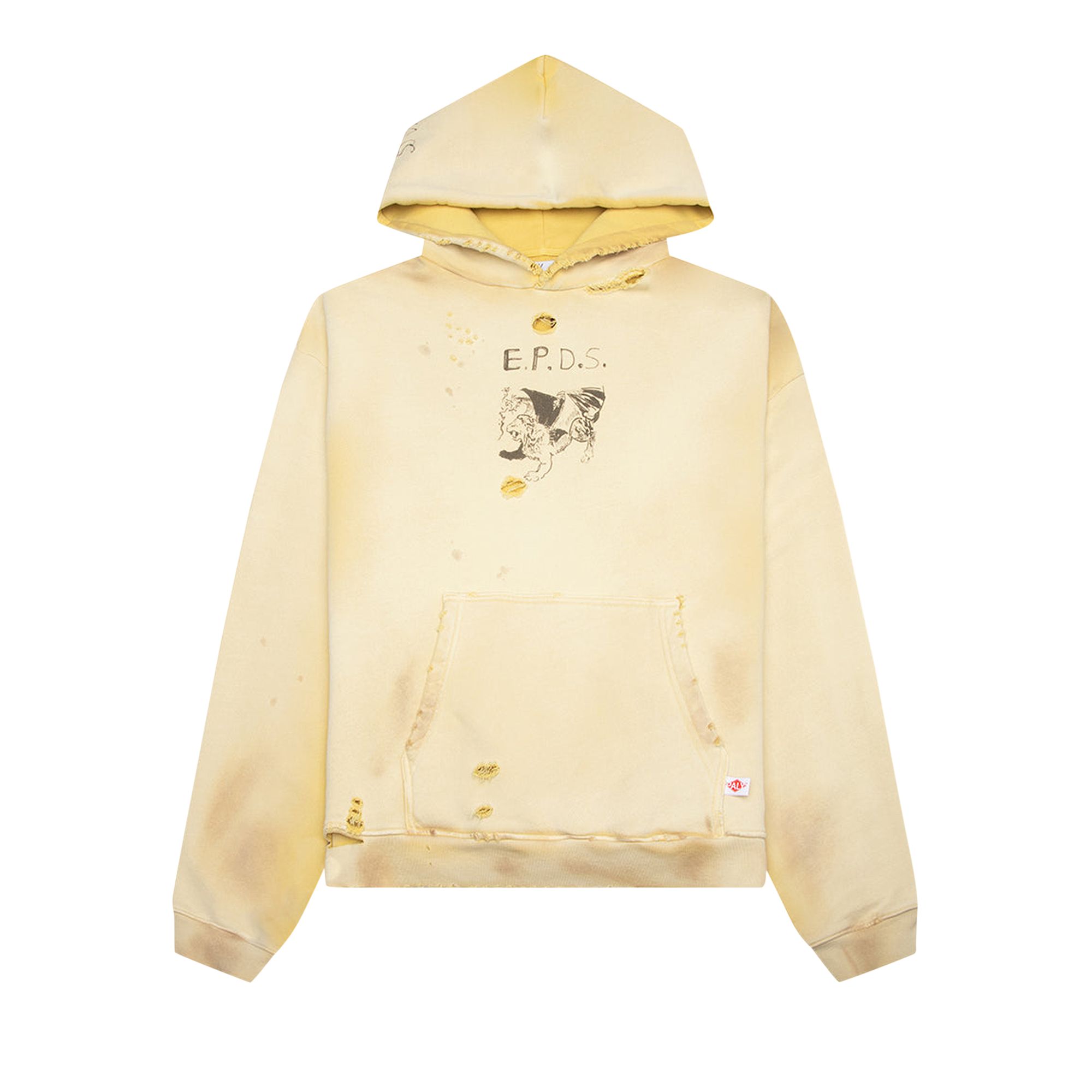 Pre-owned Paly Hollywood Epds Hooded Sweatshirt 'yellow' | Men's Size M/l