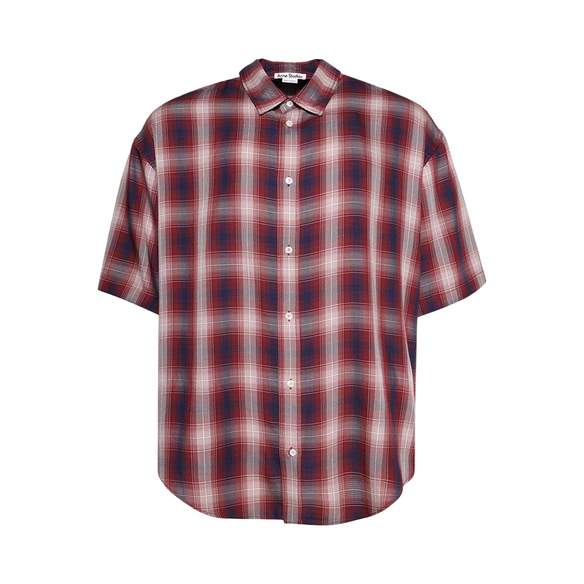 Pre-owned Acne Studios Button-up Shirt 'red/blue' | Men's Size M