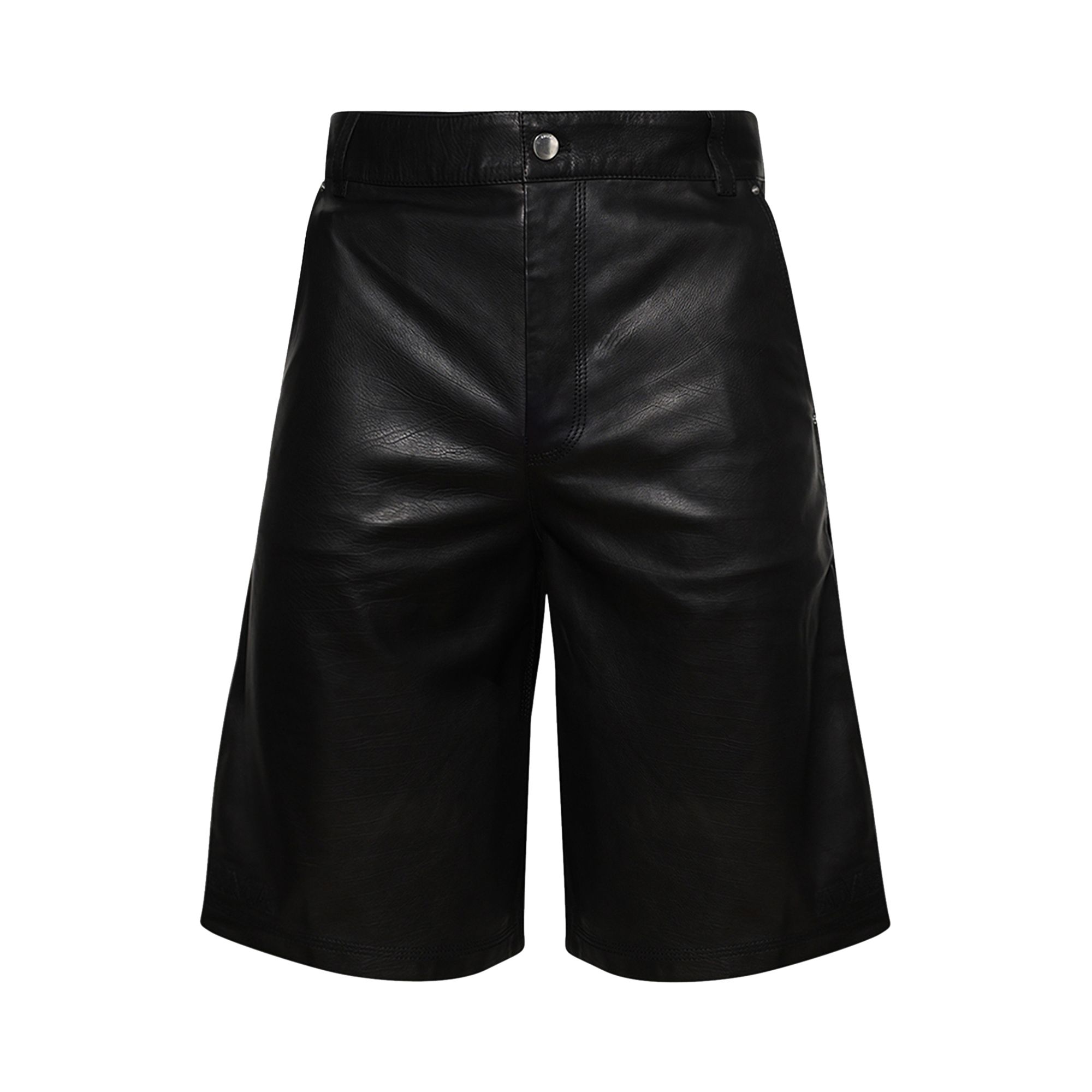 Pre-owned Amiri Ma Leather Carpenter Short 'black' | Men's Size 52