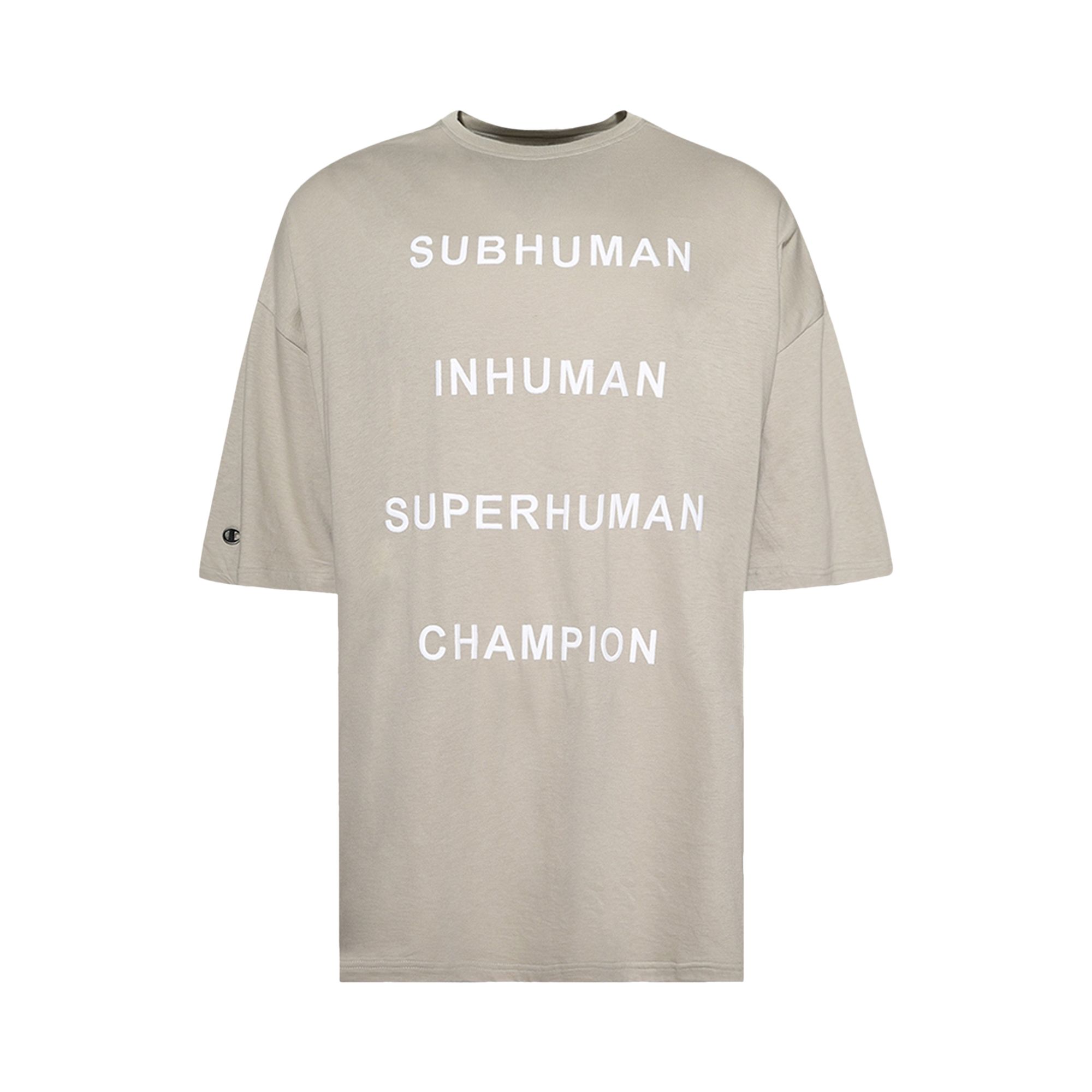 Pre-owned Rick Owens X Champion Tommy T-shirt 'pearl' | White | Men's Size L