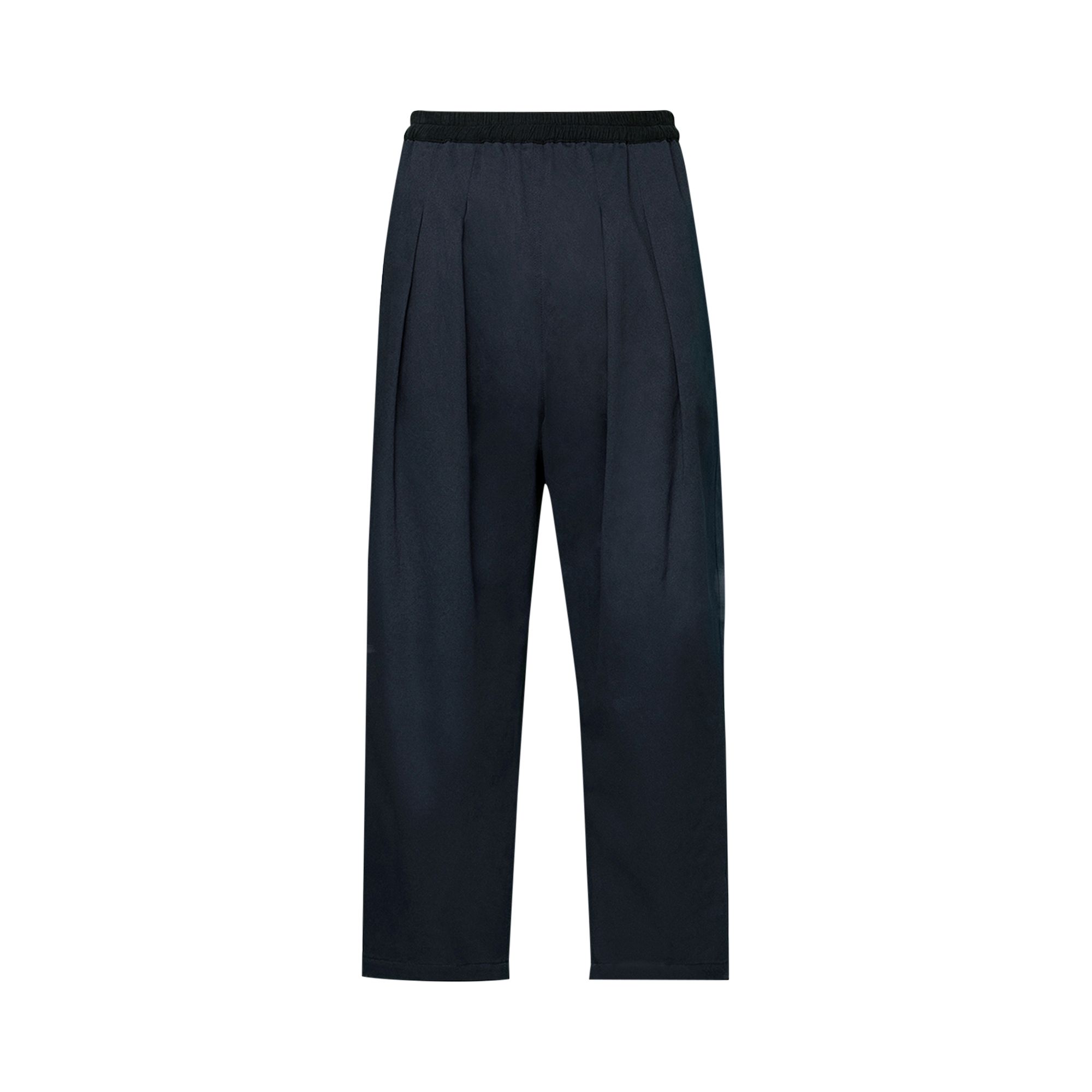 Pre-owned Maison Margiela Pleated Loose Fit Cropped Pants 'dark Blue' | Men's Size 52