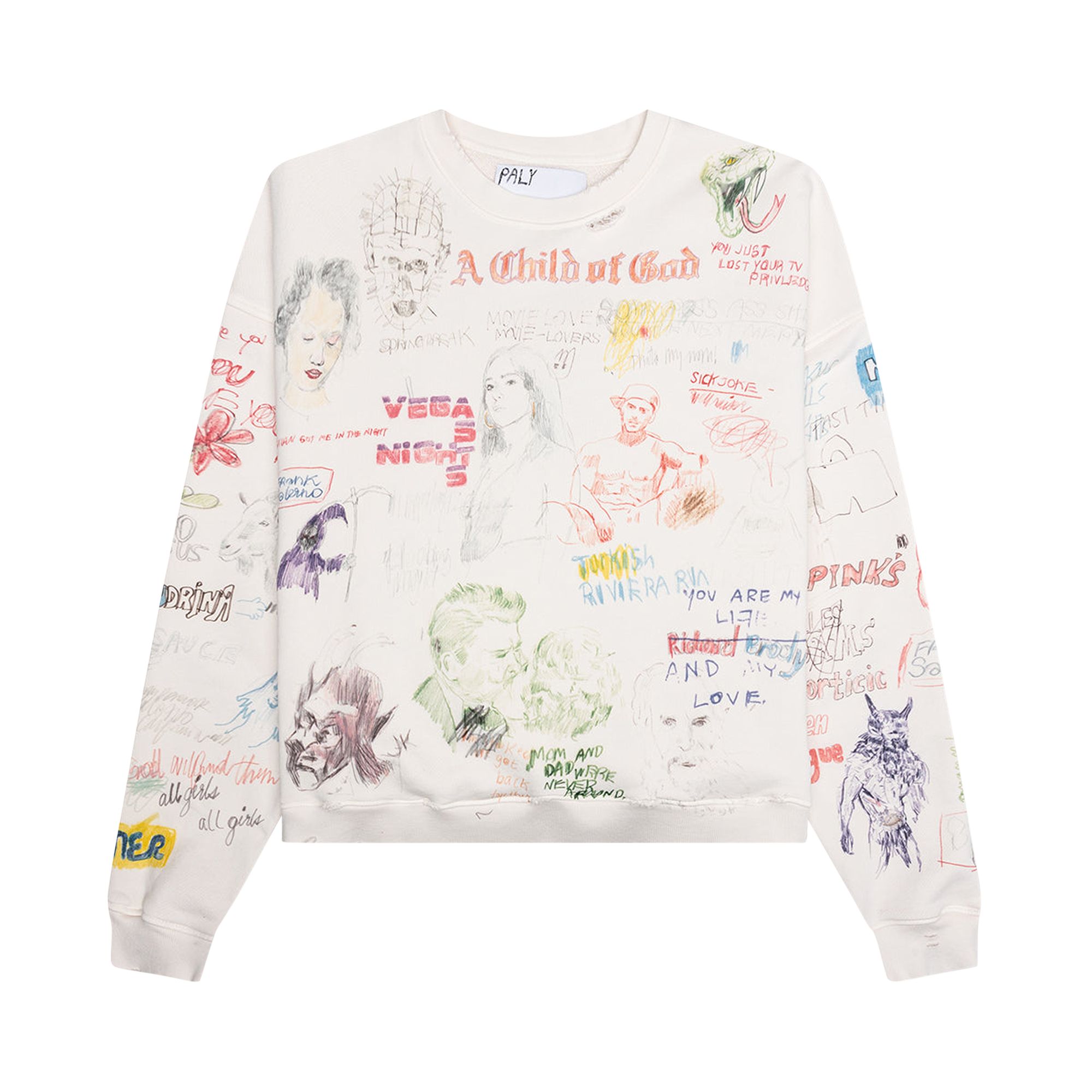 Pre-owned Paly Hollywood Good Times Are Over 2.0 Crewneck 'vintage White' | Men's Size Xl/2xl