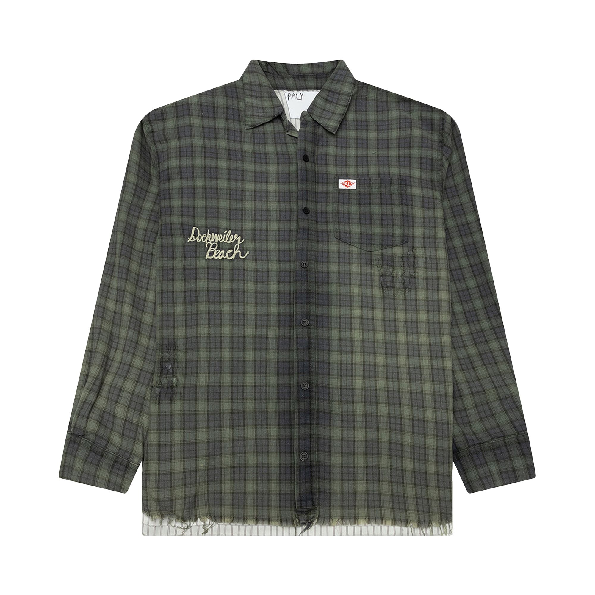 Pre-owned Paly Hollywood Dockweiler Flannel Overshirt 'navy' | Blue | Men's Size Xxl