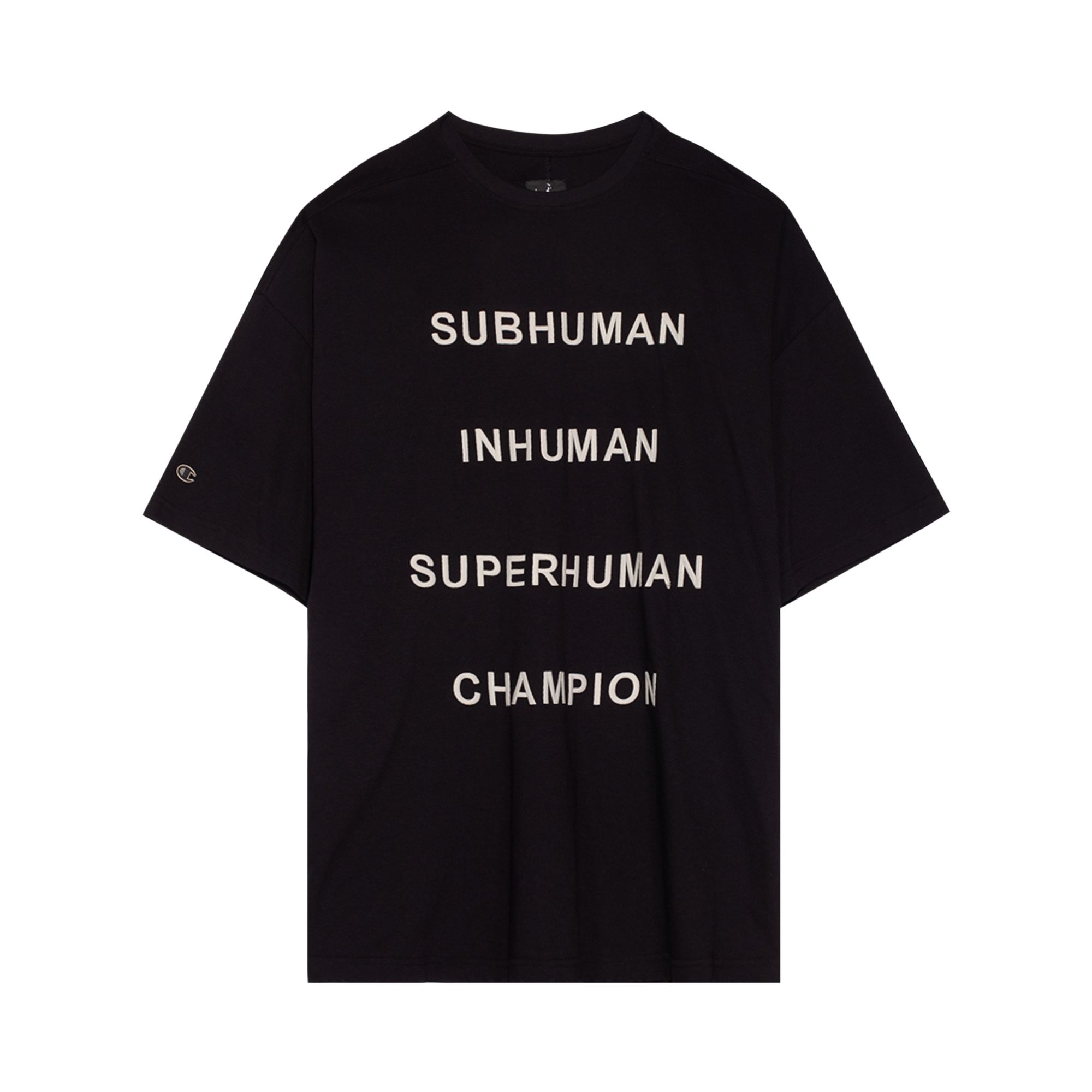 Pre-owned Rick Owens X Champion Tommy T-shirt 'black' | Men's Size Xxl