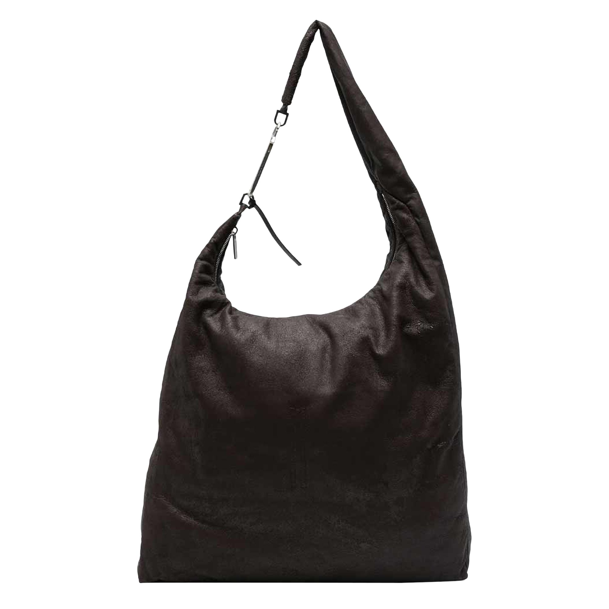 Pre-owned Rick Owens Leather Gemini Bag 'mahogany' | Brown | Men's Size Onesize