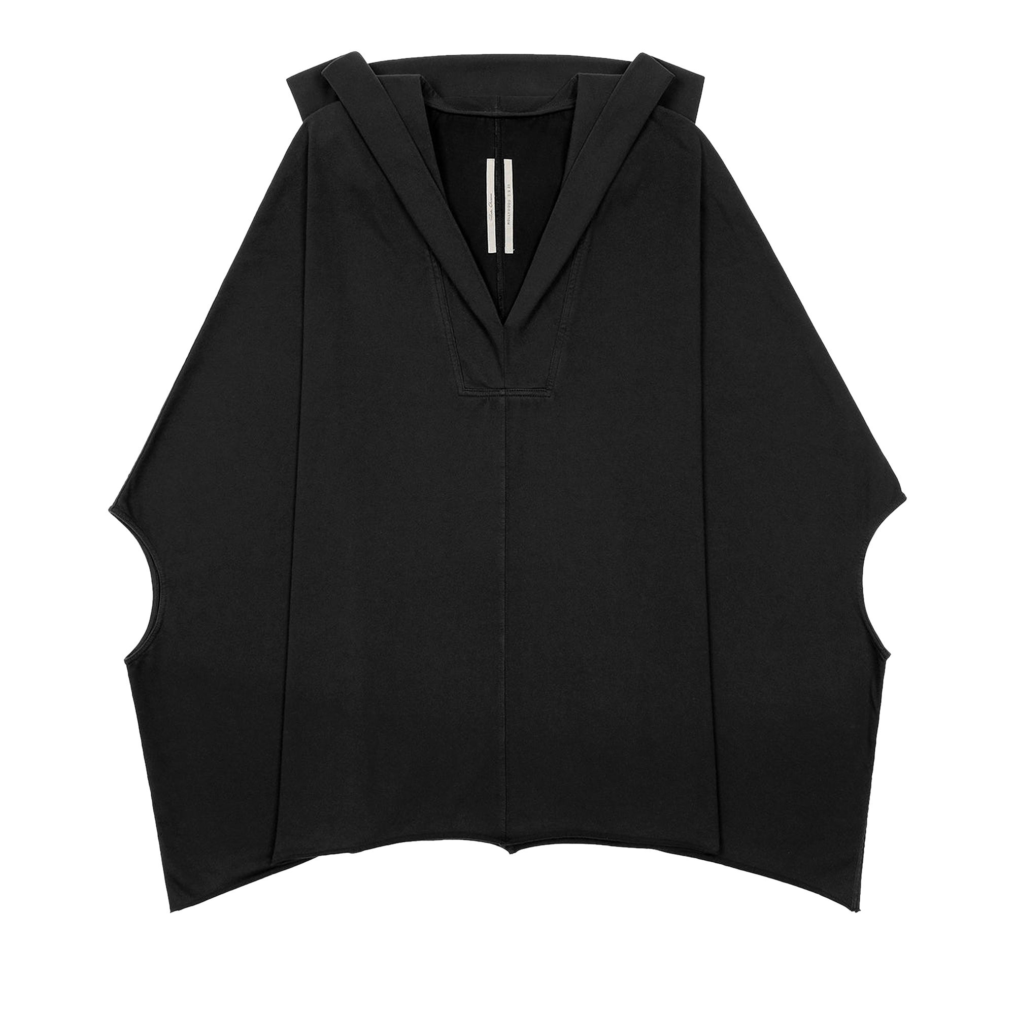 Pre-owned Rick Owens Hooded Kaftan Caftano Top 'black' | Men's Size Onesize