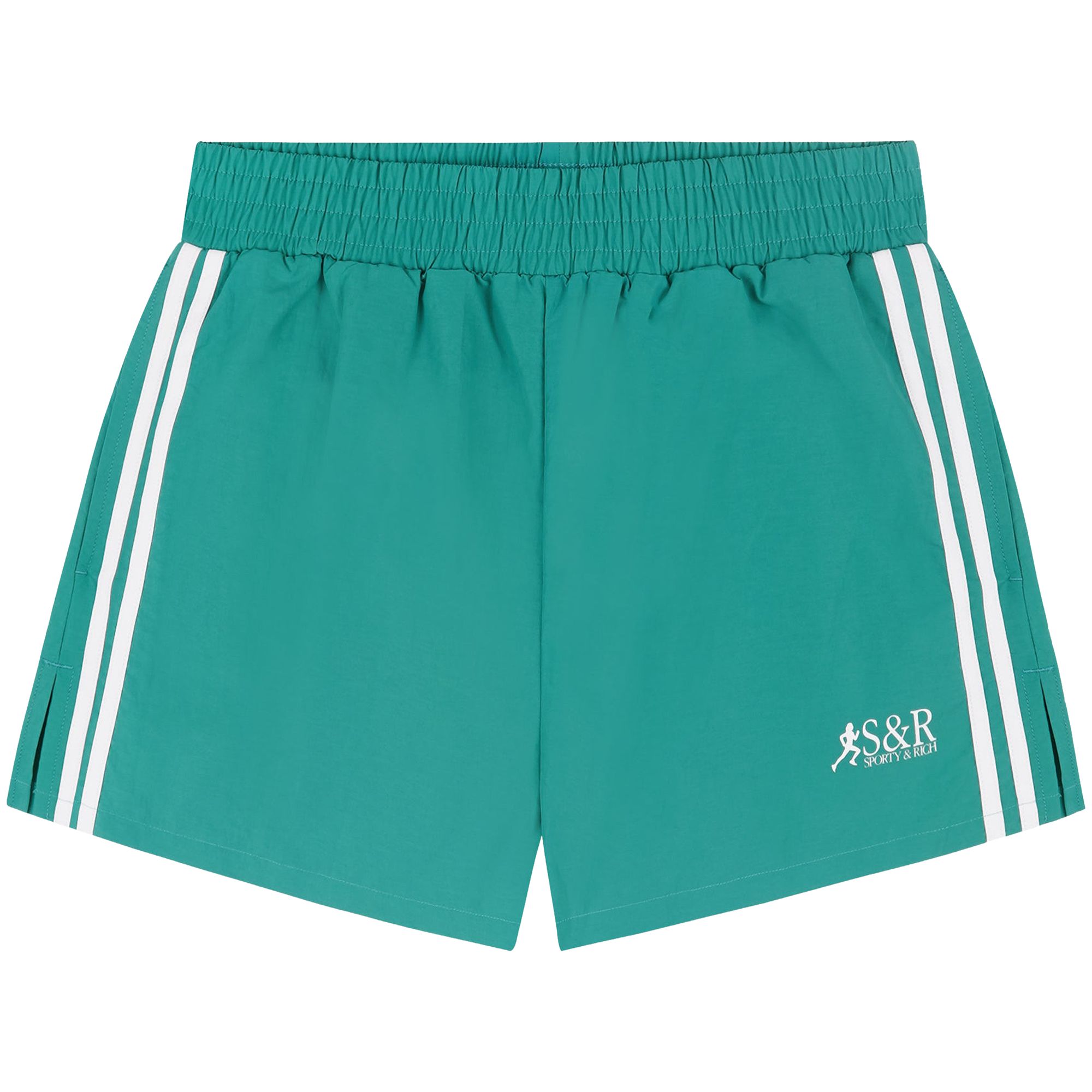 Pre-owned Sporty And Rich Sporty & Rich Runner Track Short 'spring Green/white' | Men's Size Xs