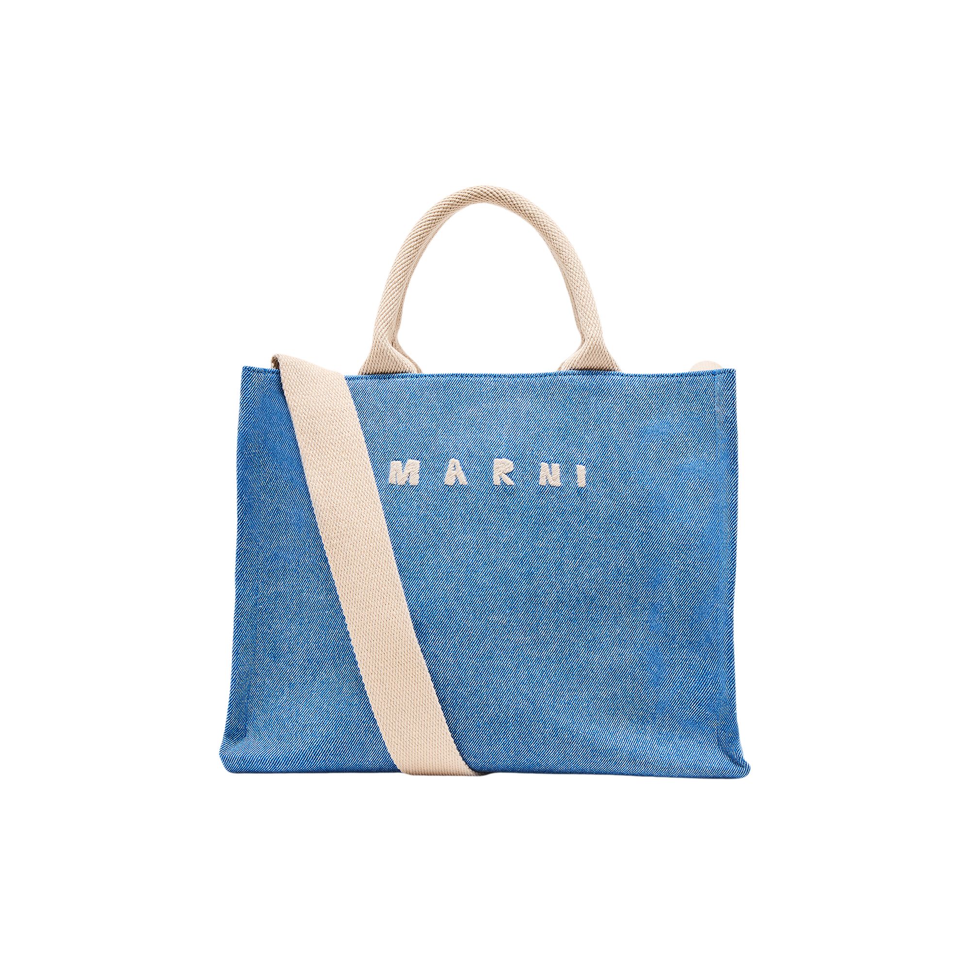 Pre-owned Marni Light Washed Denim Basket 'ocean' | Blue | Men's Size Onesize