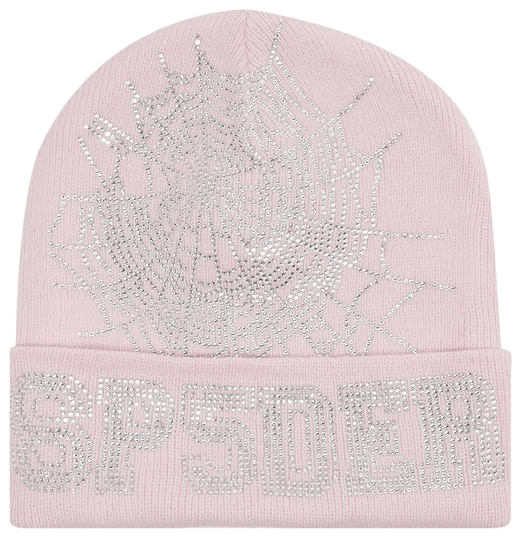 Sp5der スパイダー ラインストーン ビーニー パープル ニット PERSON'S(ファッション) ニットスニーカー レディース 黒 通気性