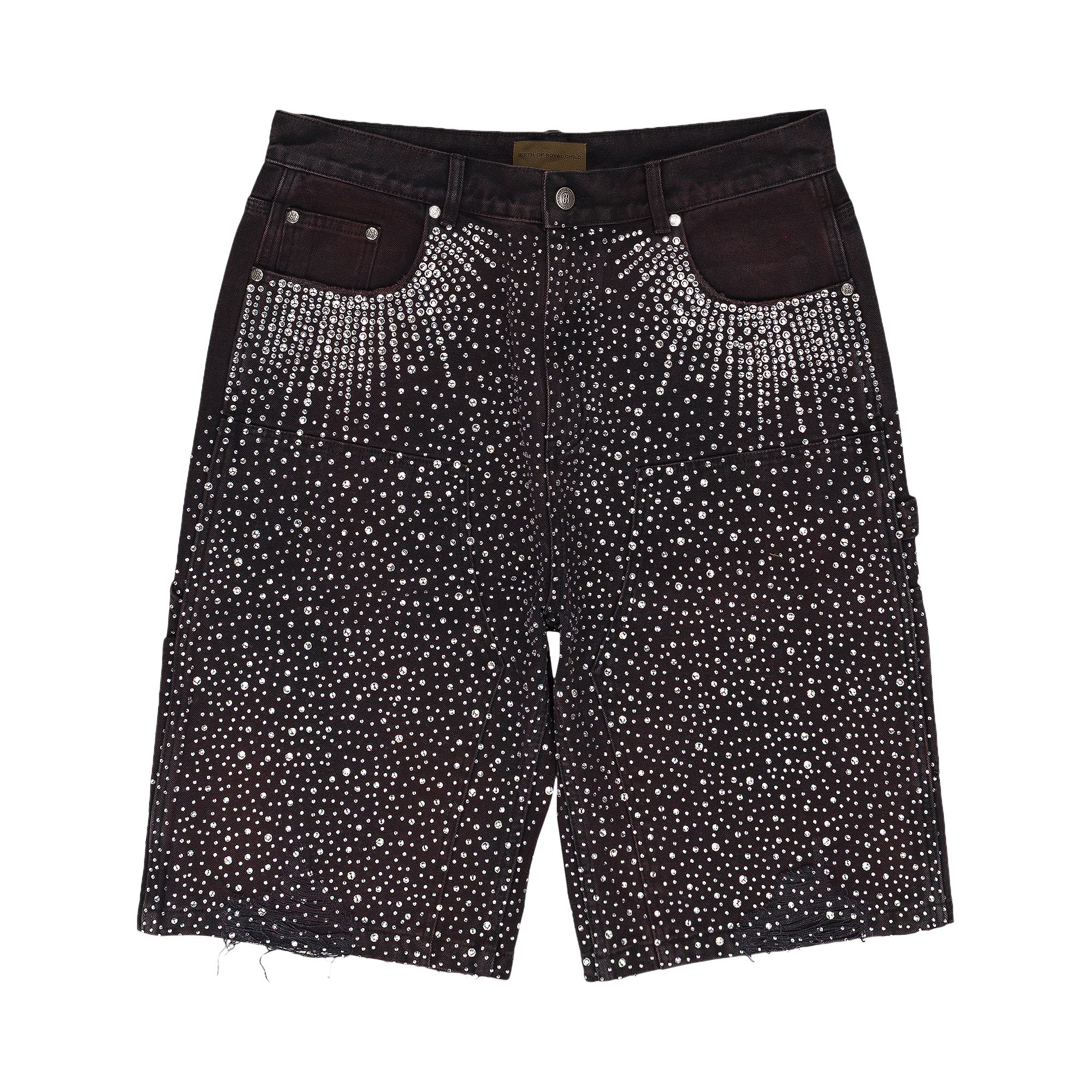 Pre-owned Birth Of Royal Child Redial Diamond Jorts 'black' | Men's Size Xl