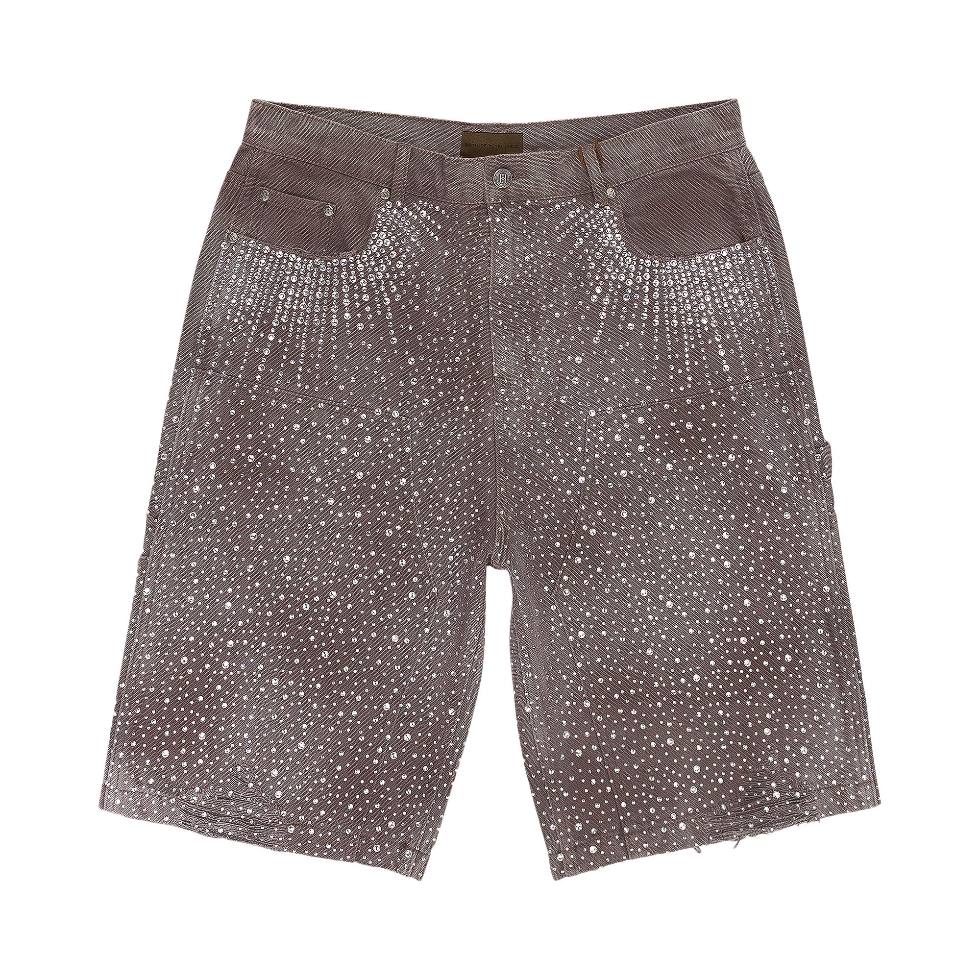 Pre-owned Birth Of Royal Child Redial Diamond Jorts 'brown' | Men's Size L