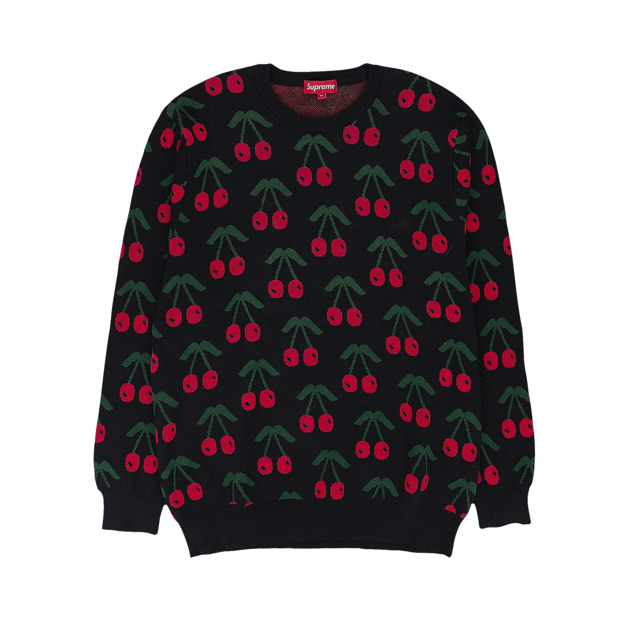 Pre-owned Supreme Cherry Crewneck 'black' | Men's Size M