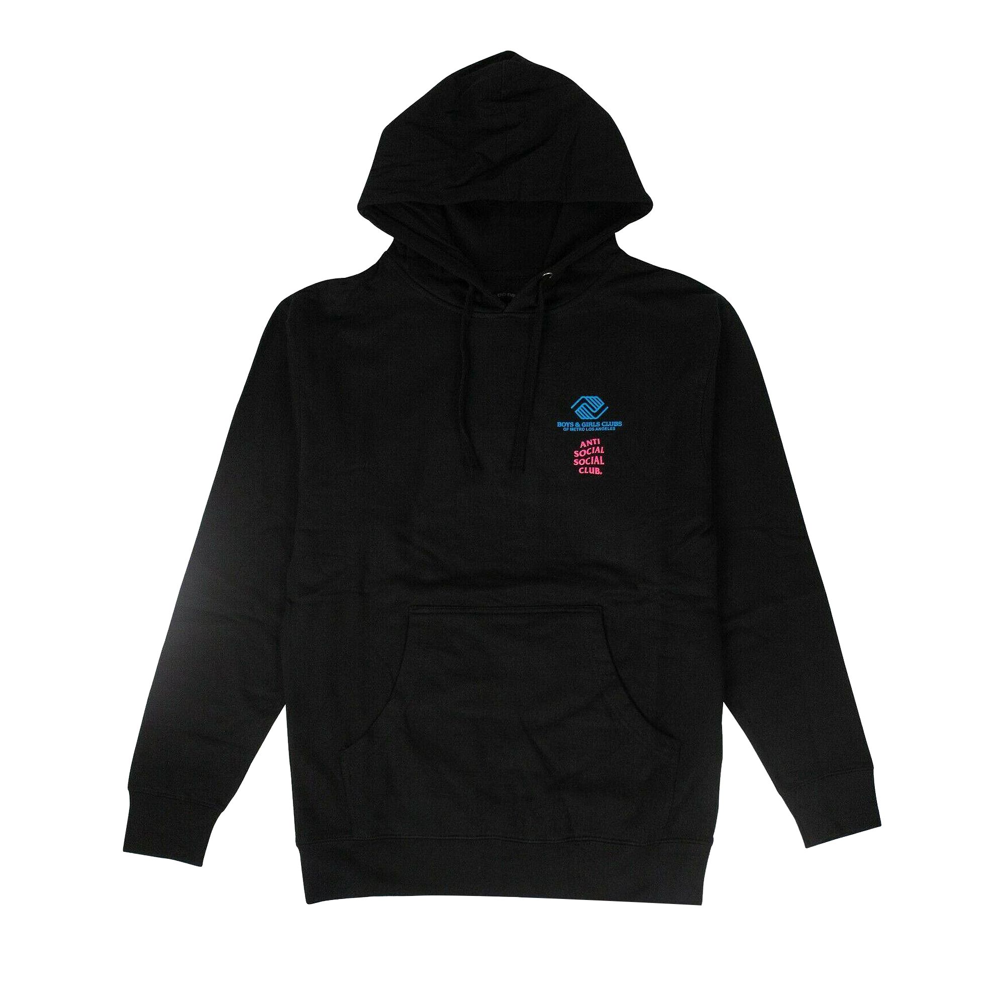 Pre-owned Anti Social Social Club X Bgcmla Logo Hoodie 'black' | Men's Size S