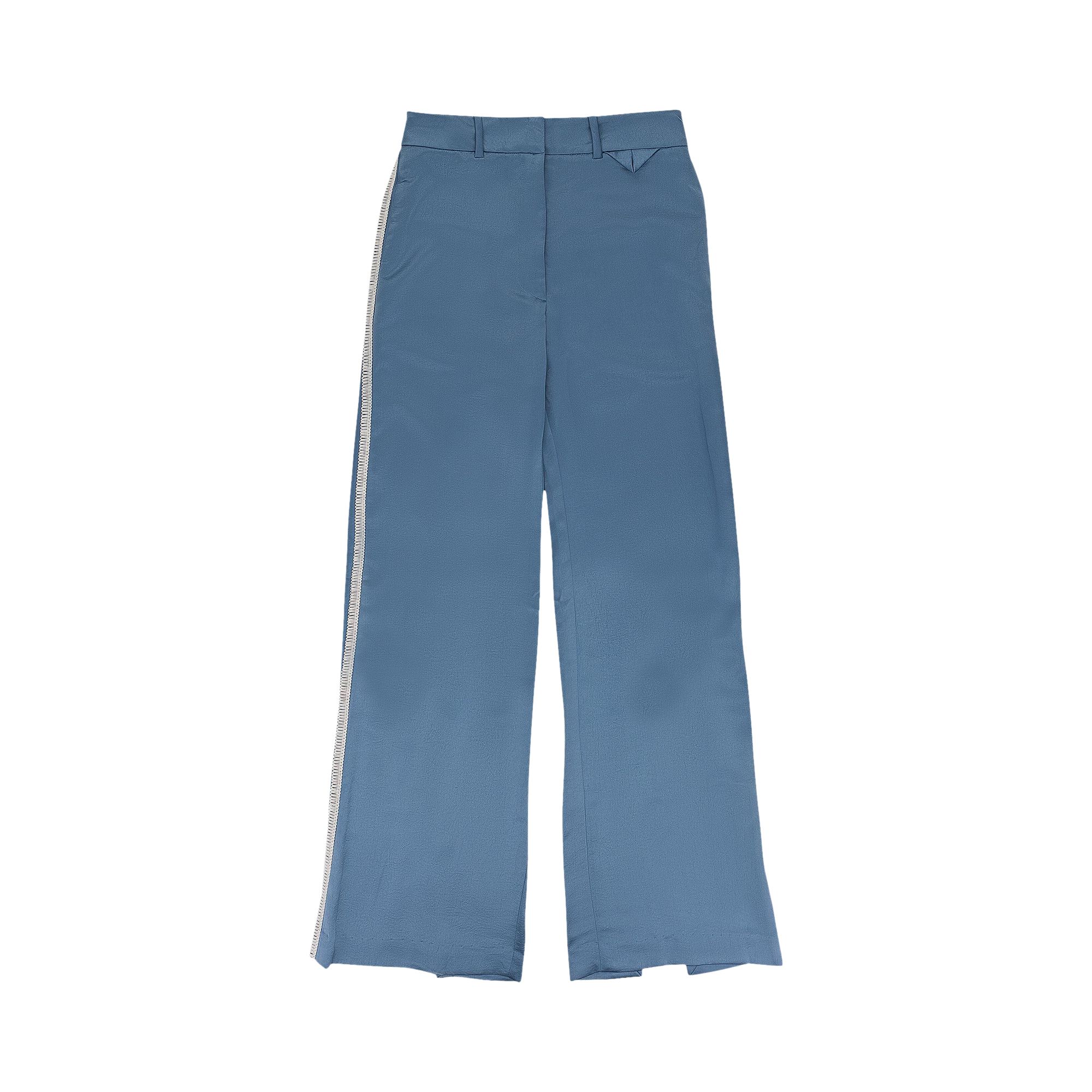 Pre-owned Rhude Back Slit W/ Trim Straight Pants 'blue/white' | Women's Size S