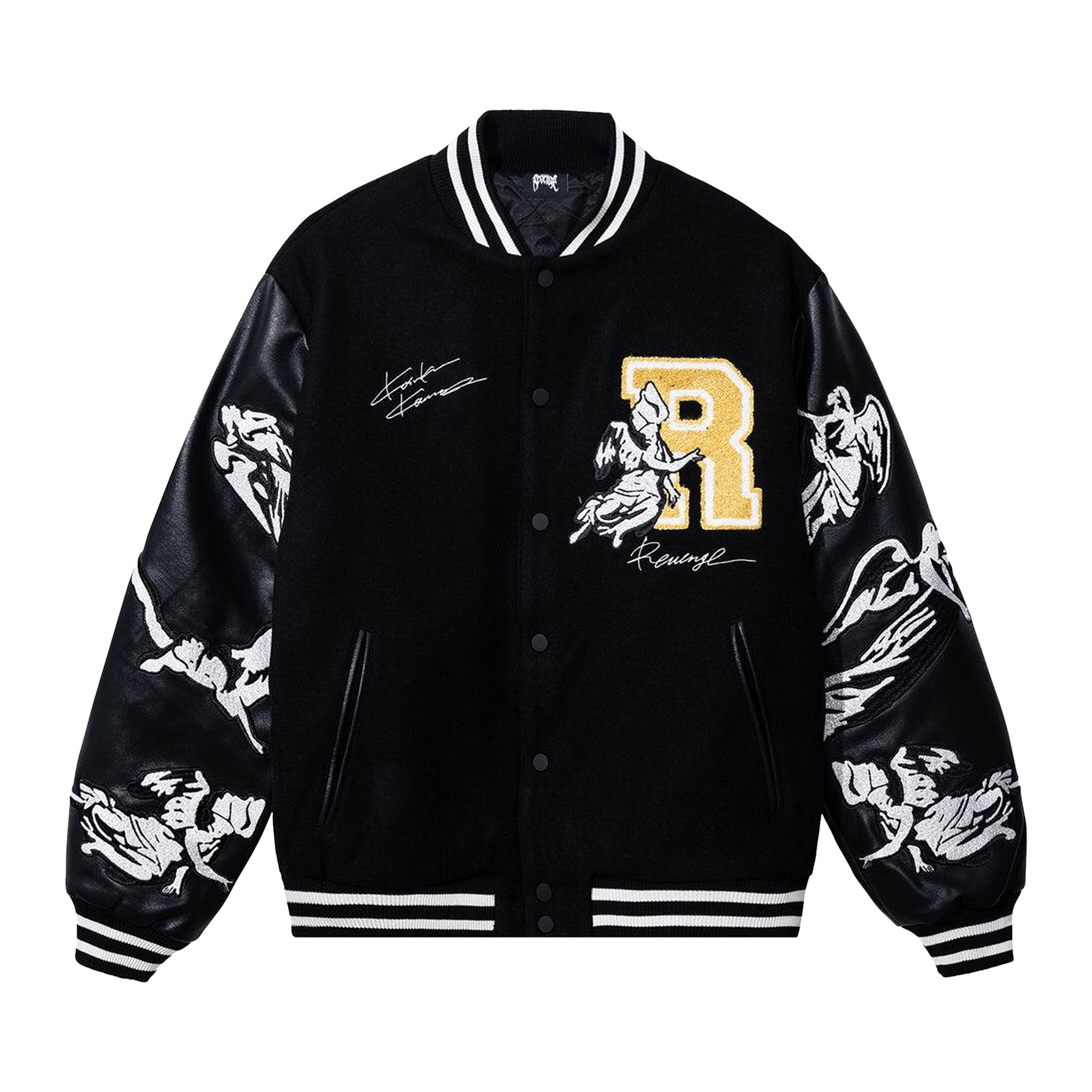 REVENGE Pre-owned X Kosuke Kawamura Embroidered Varsity Jacket 'black' | Men's Size L