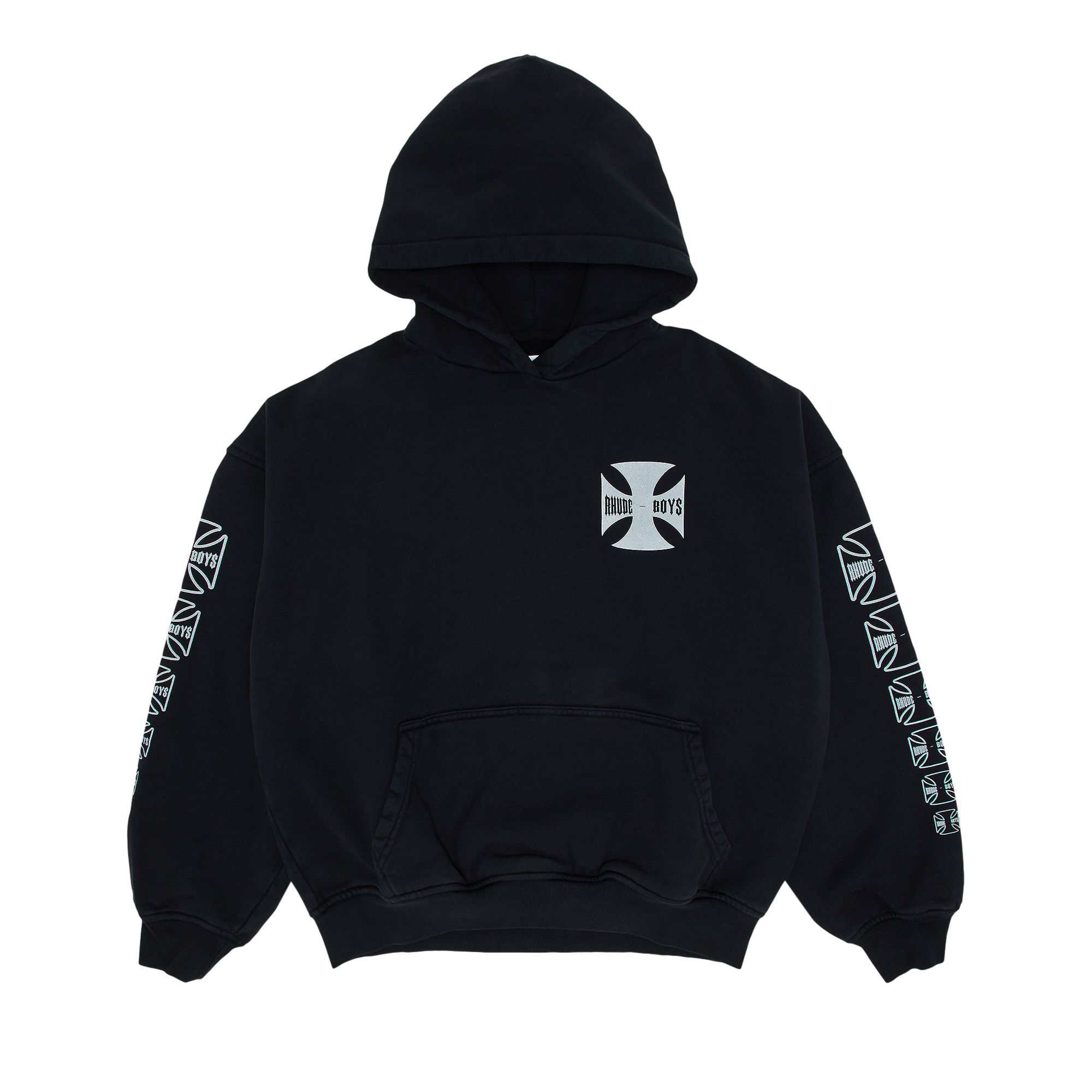 Pre-owned Rhude Boys Hoodie 'vintage Black' | Men's Size M