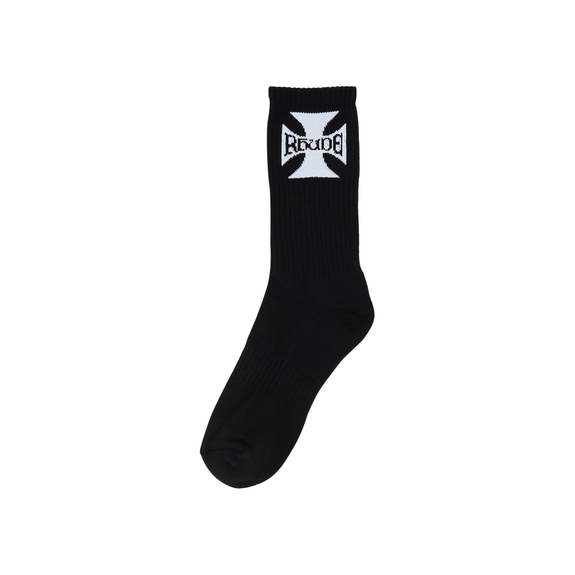 Pre-owned Rhude Boys Logo Sock 'black/white' | Men's Size Onesize