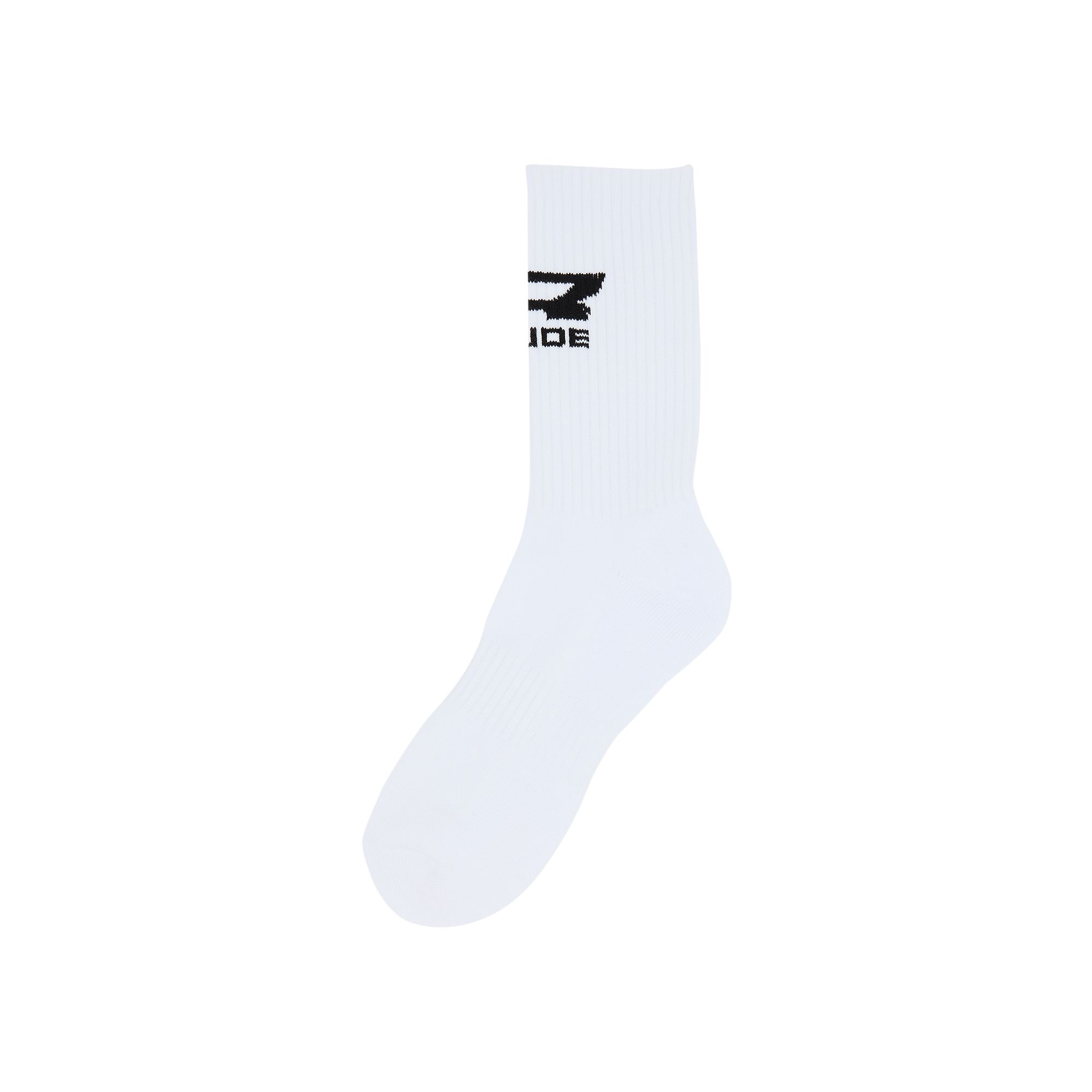 Pre-owned Rhude Campione Logo Sock 'white/black' | Men's Size Onesize