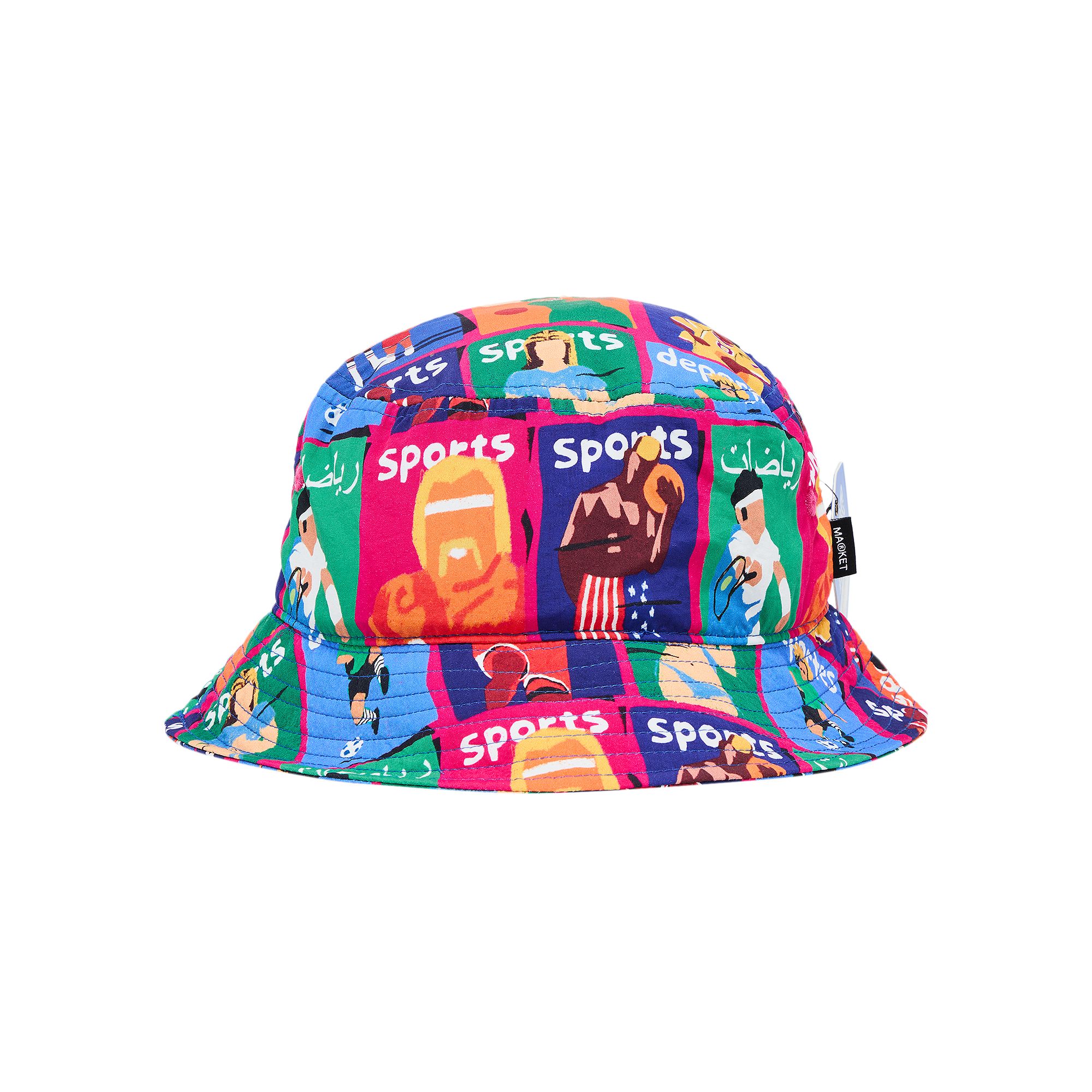 Pre-owned Market Illustrated Bucket Hat 'multicolor' | Blue | Men's Size Onesize