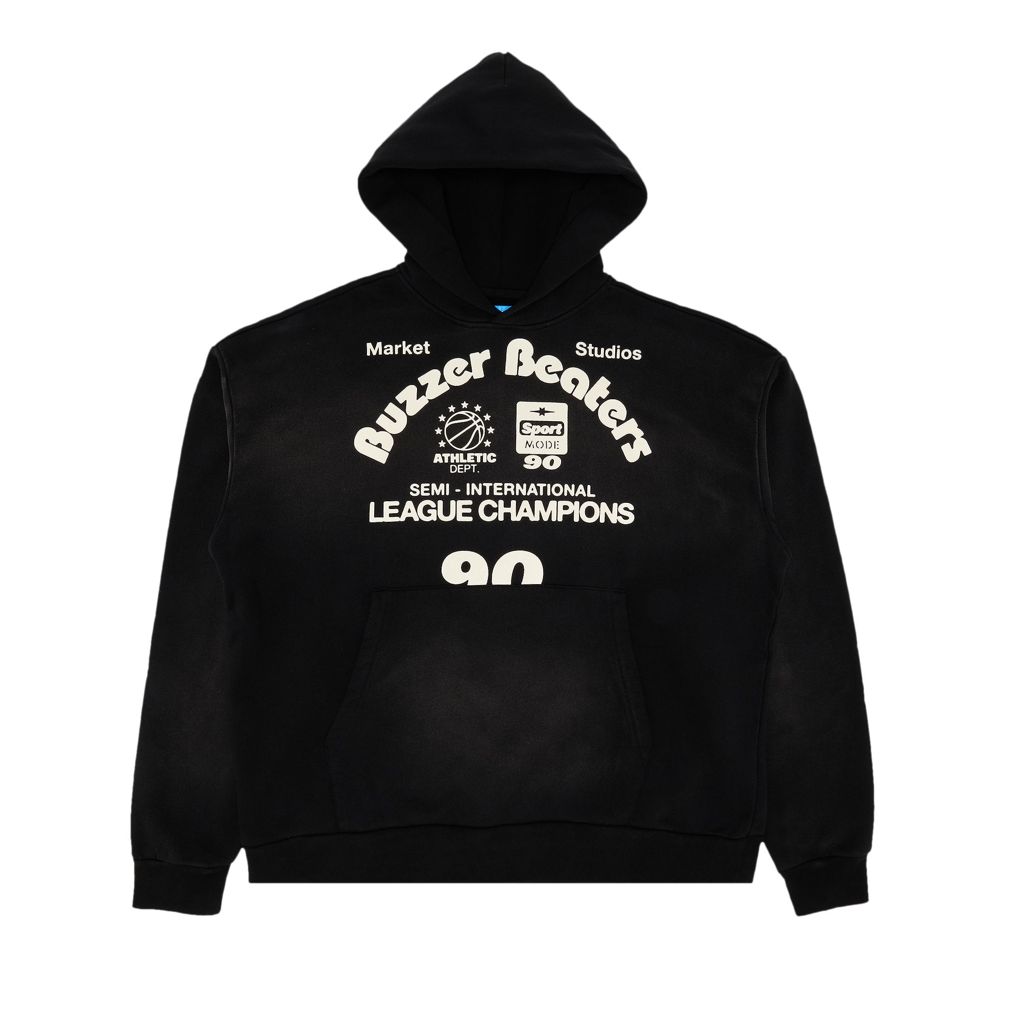 Pre-owned Market Buzzer Beaters Hoodie 'washed Black' | Men's Size M