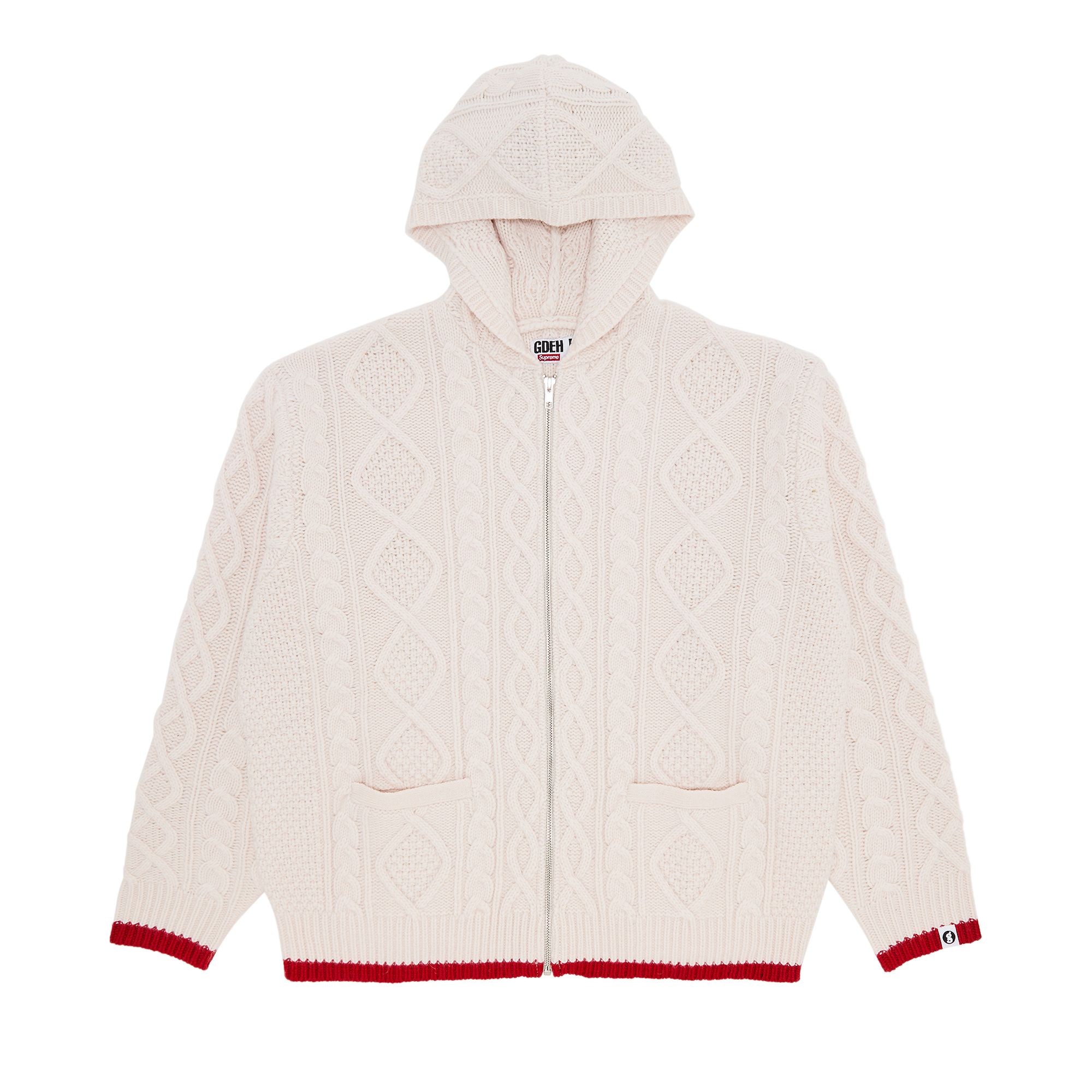 Pre-owned Supreme X Goodenough Zip Up Hooded Sweater 'stone' | Tan | Men's Size L
