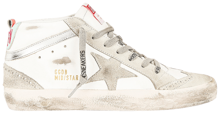 Golden Goose Wmns Mid Star White Ice Silver