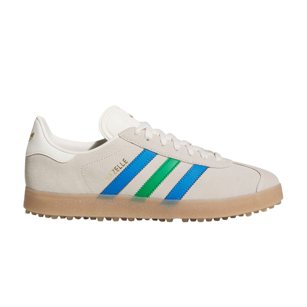 Pre-owned Adidas Originals Adidas Gazelle Spikeless Golf 'chalk White Green Blue Bird' | Cream | Men's Size 5